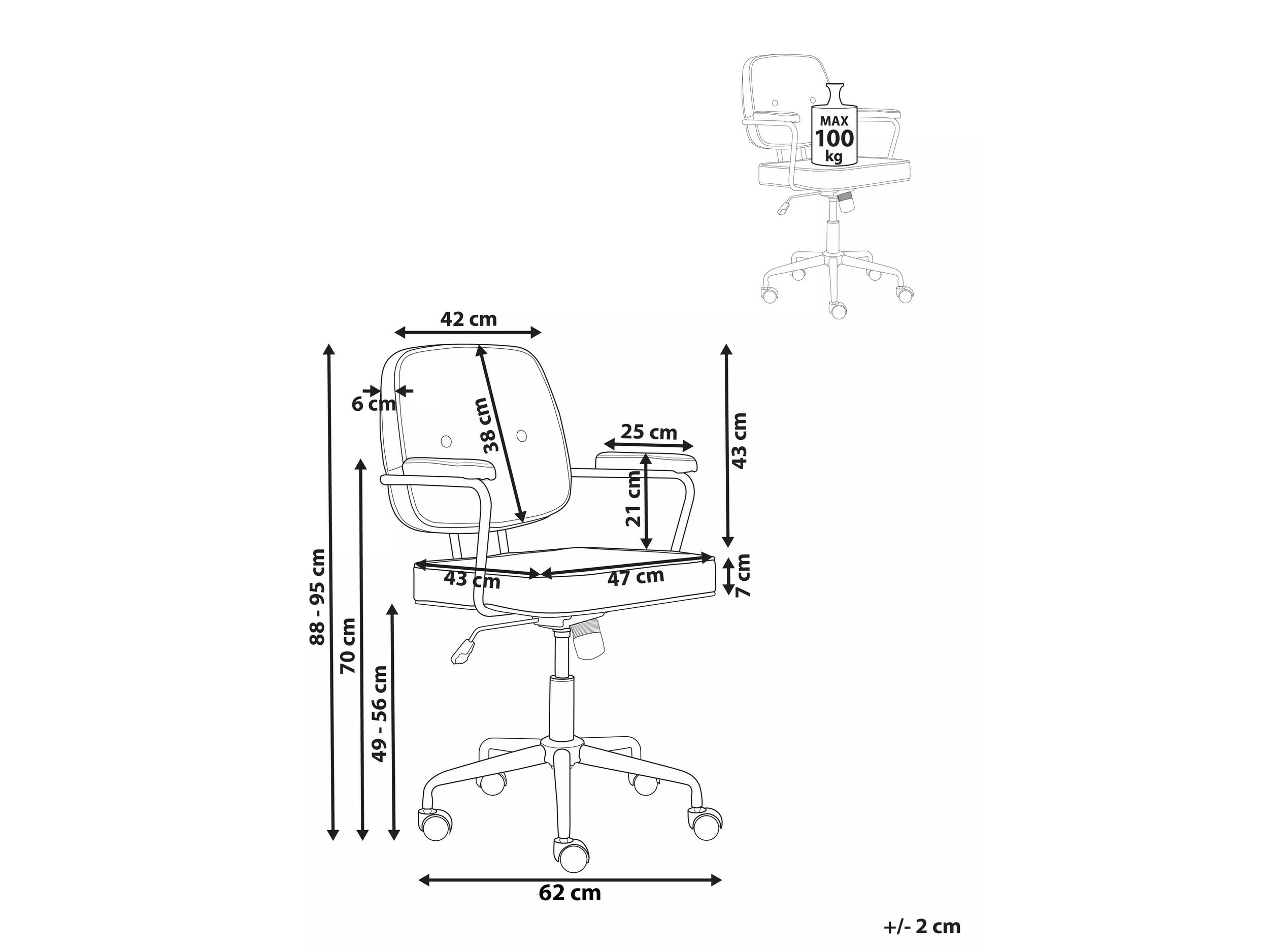 Pisarniški stol Berwyn 901 (Temno zelena)