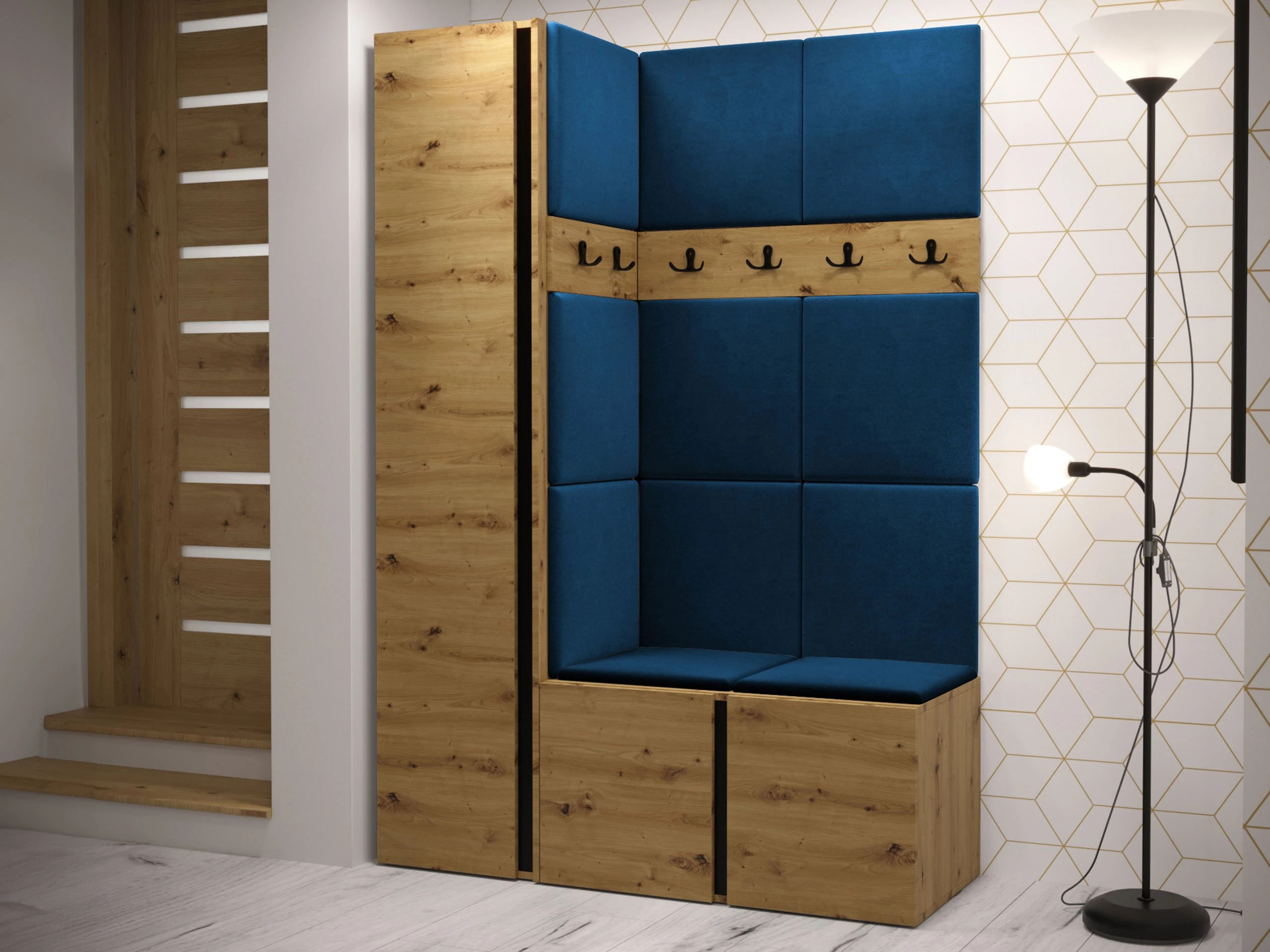 Komplet za predsobo Pinis IX (Artisan hrast)