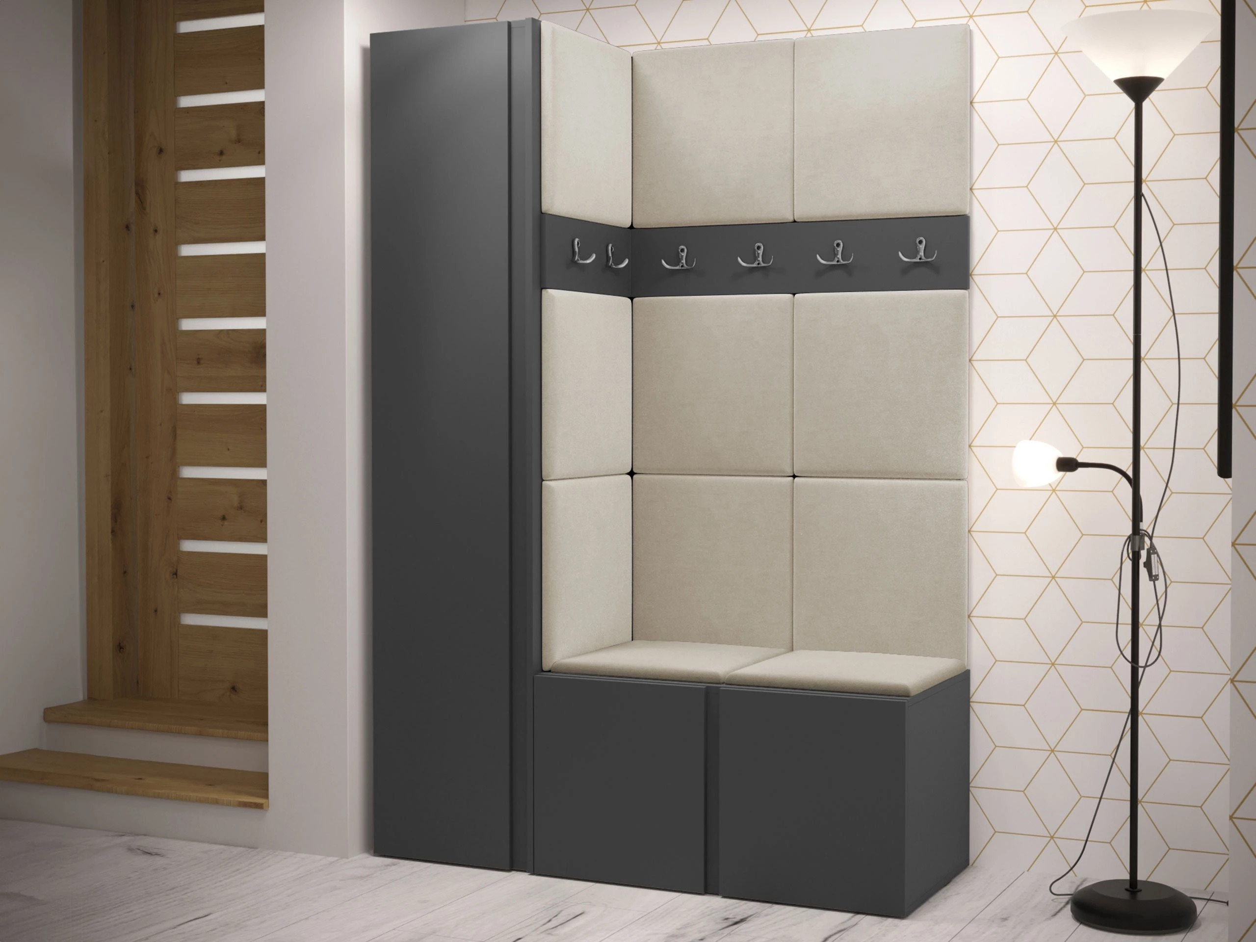 Komplet za predsobo Pinis IX (Grafit)