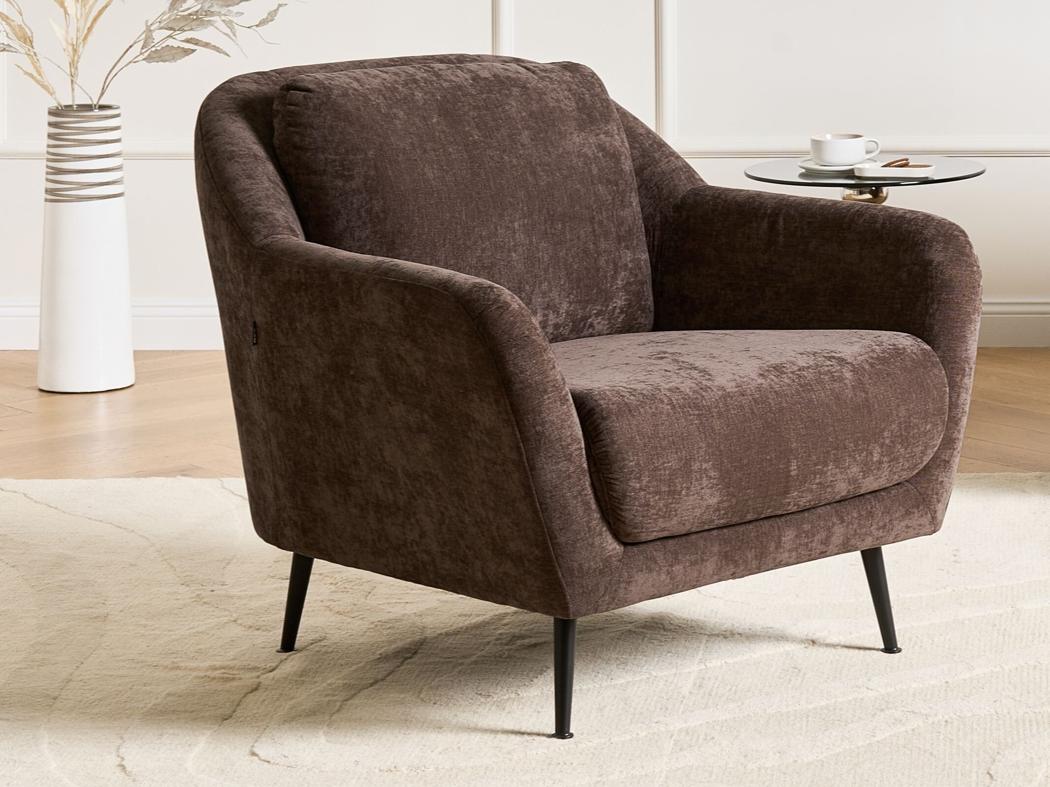 Fotelj Berwyn 3214 (Temno rjava)