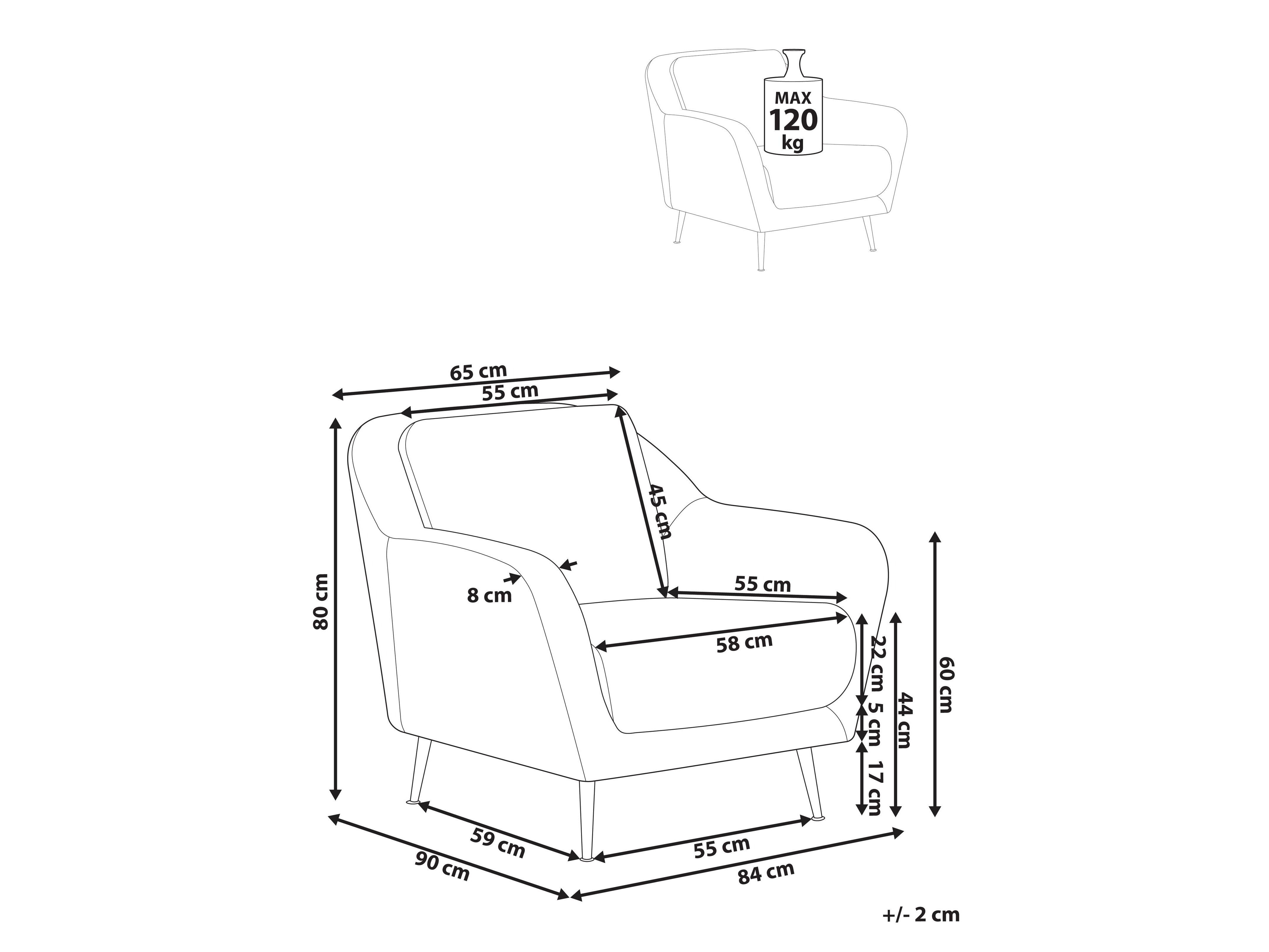 Fotelj Berwyn 3214 (Temno rjava)
