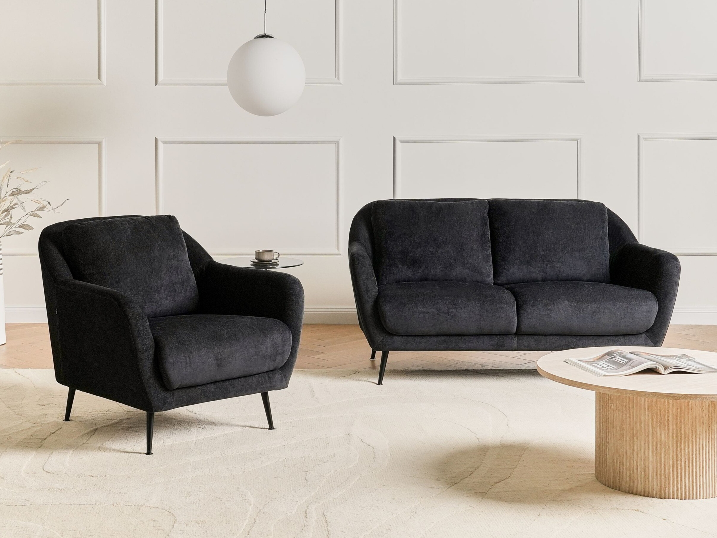 Komplet oblazinjenega pohištva Berwyn 3213 (Črna)