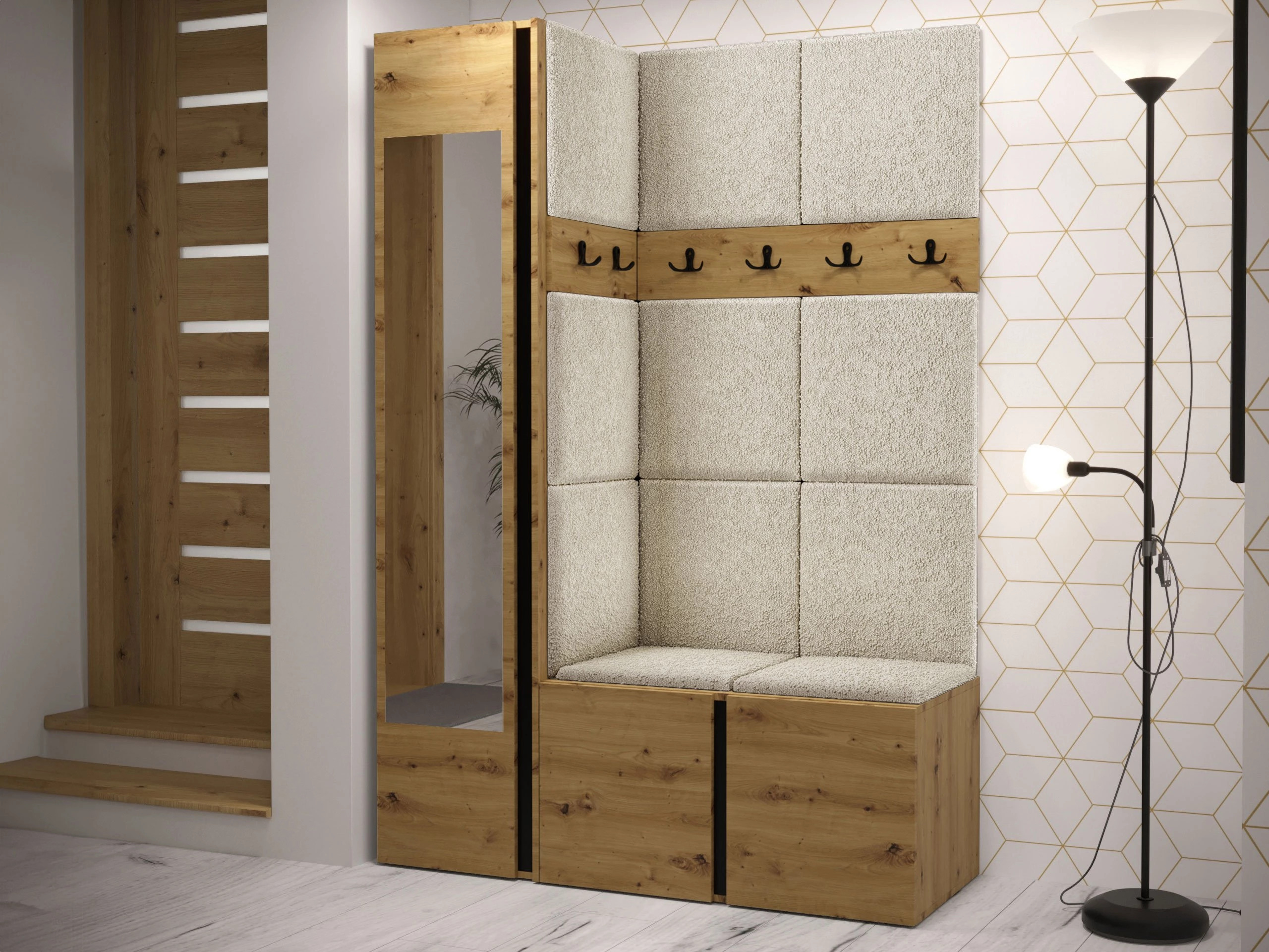 Komplet za predsobo Hartford 277 (Artisan hrast)