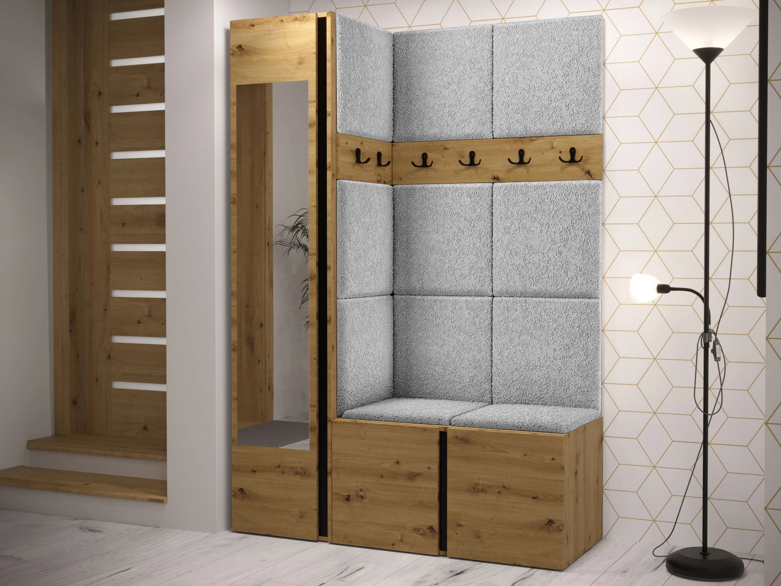 Komplet za predsobo Hartford 277 (Artisan hrast)