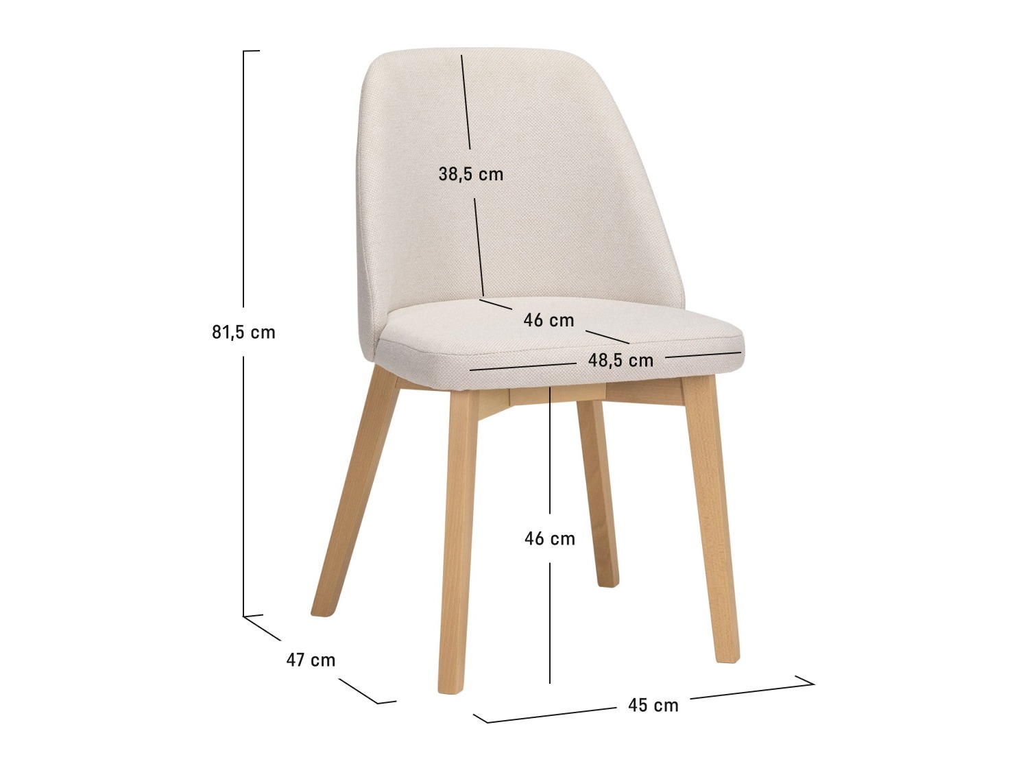 Stol Valdosta 100 (Črna + Bež)