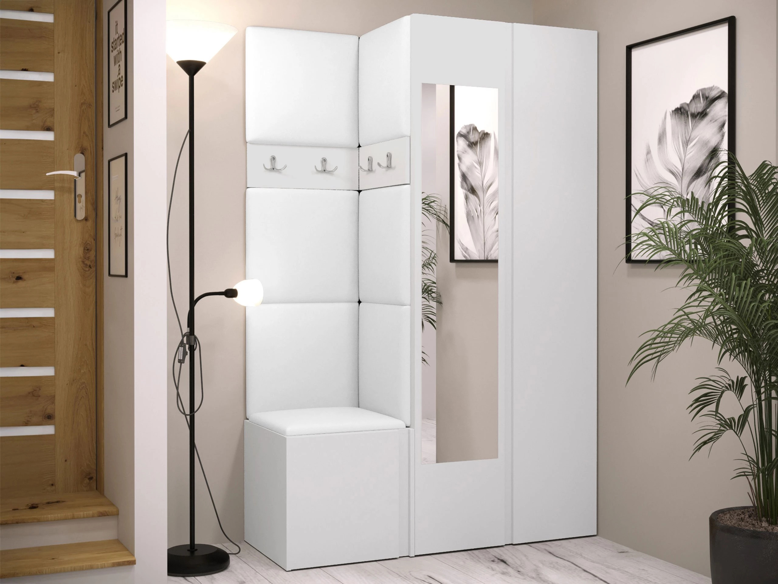 Komplet za predsobo Hartford 350 (Bela)