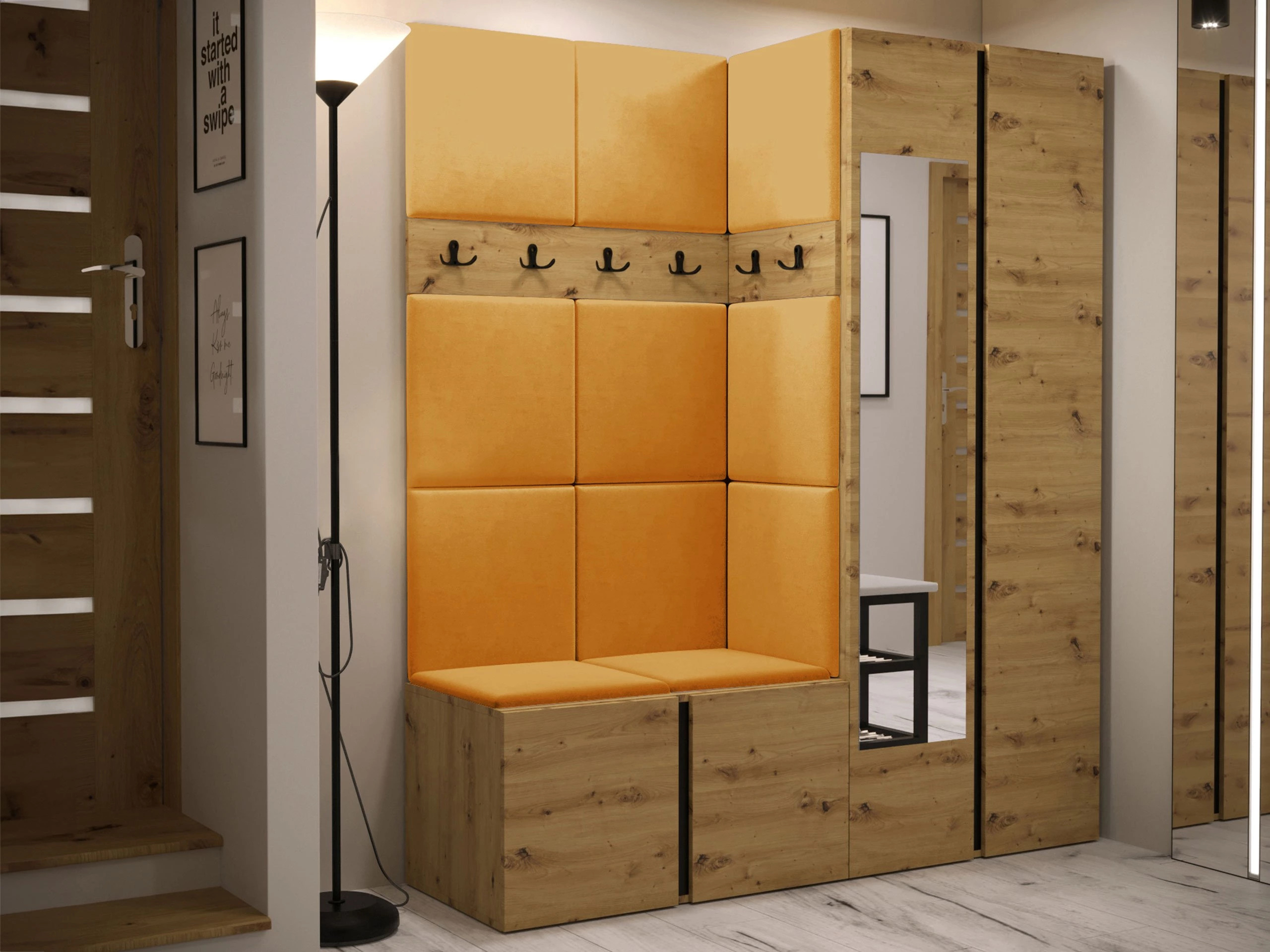 Komplet za predsobo Pinis X (Artisan hrast)