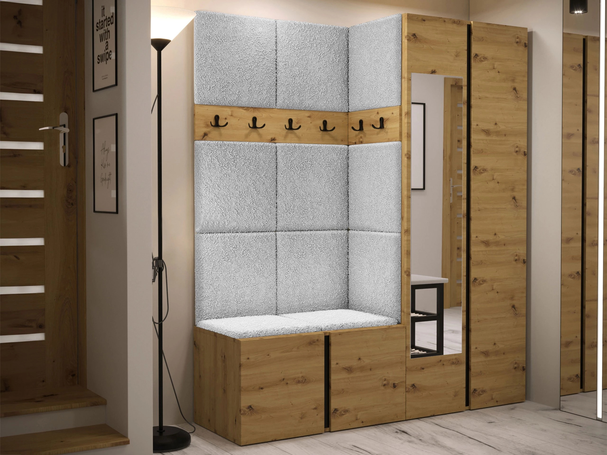 Komplet za predsobo Pinis X (Artisan hrast)
