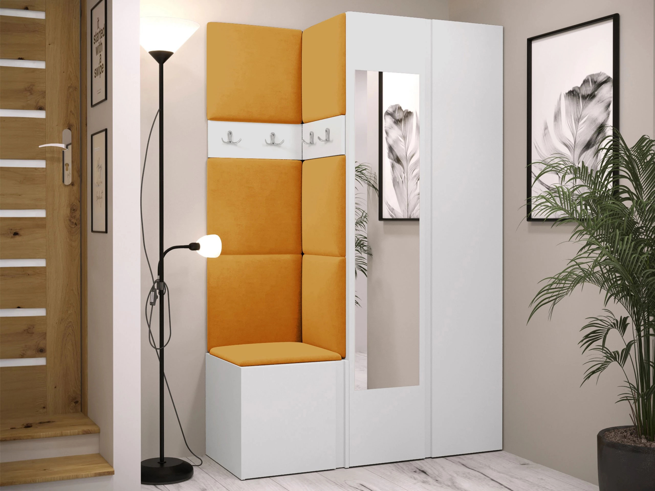 Komplet za predsobo Pinis XXVI (Bela)