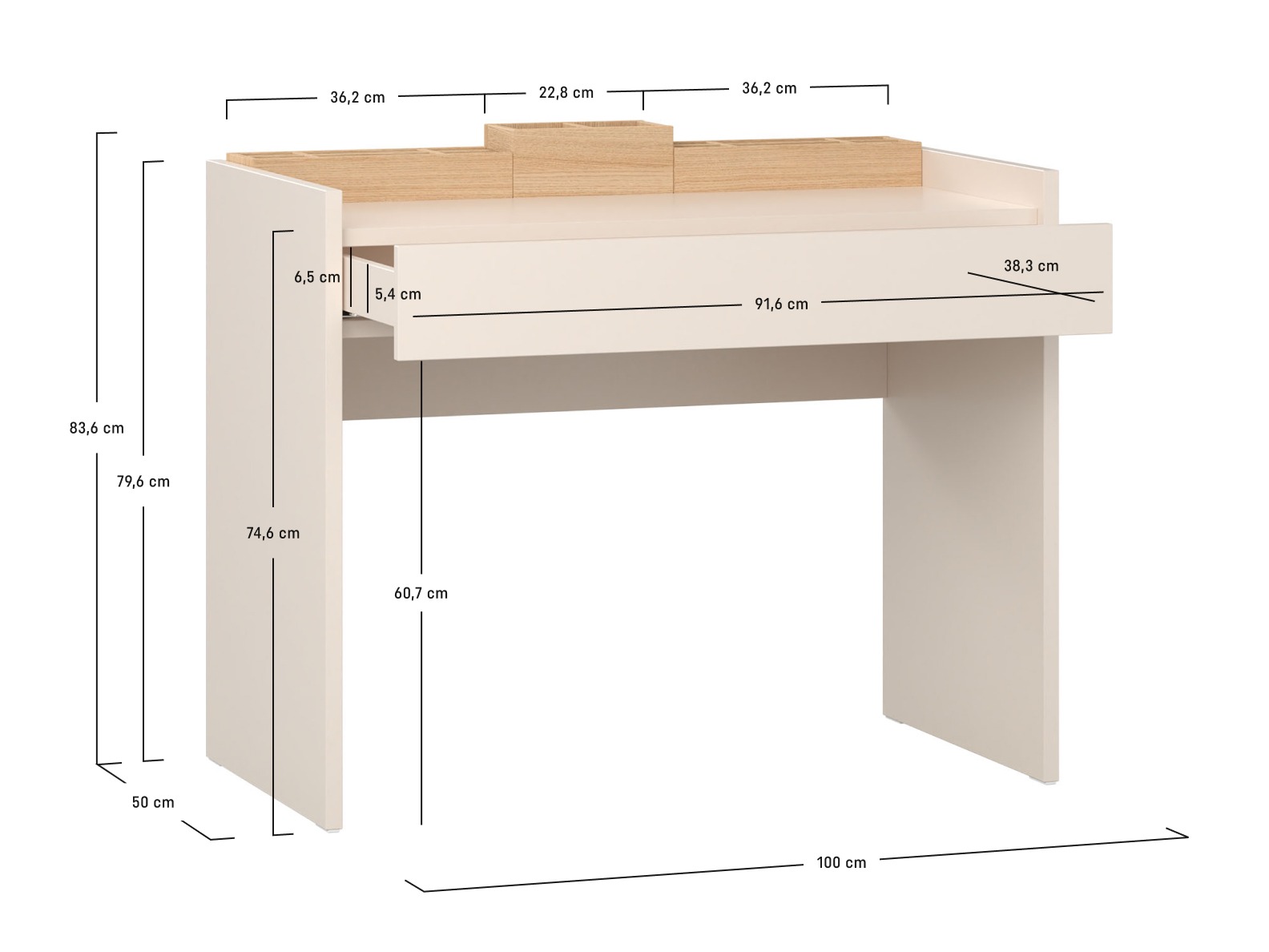 Toaletna mizica Veldalo 100