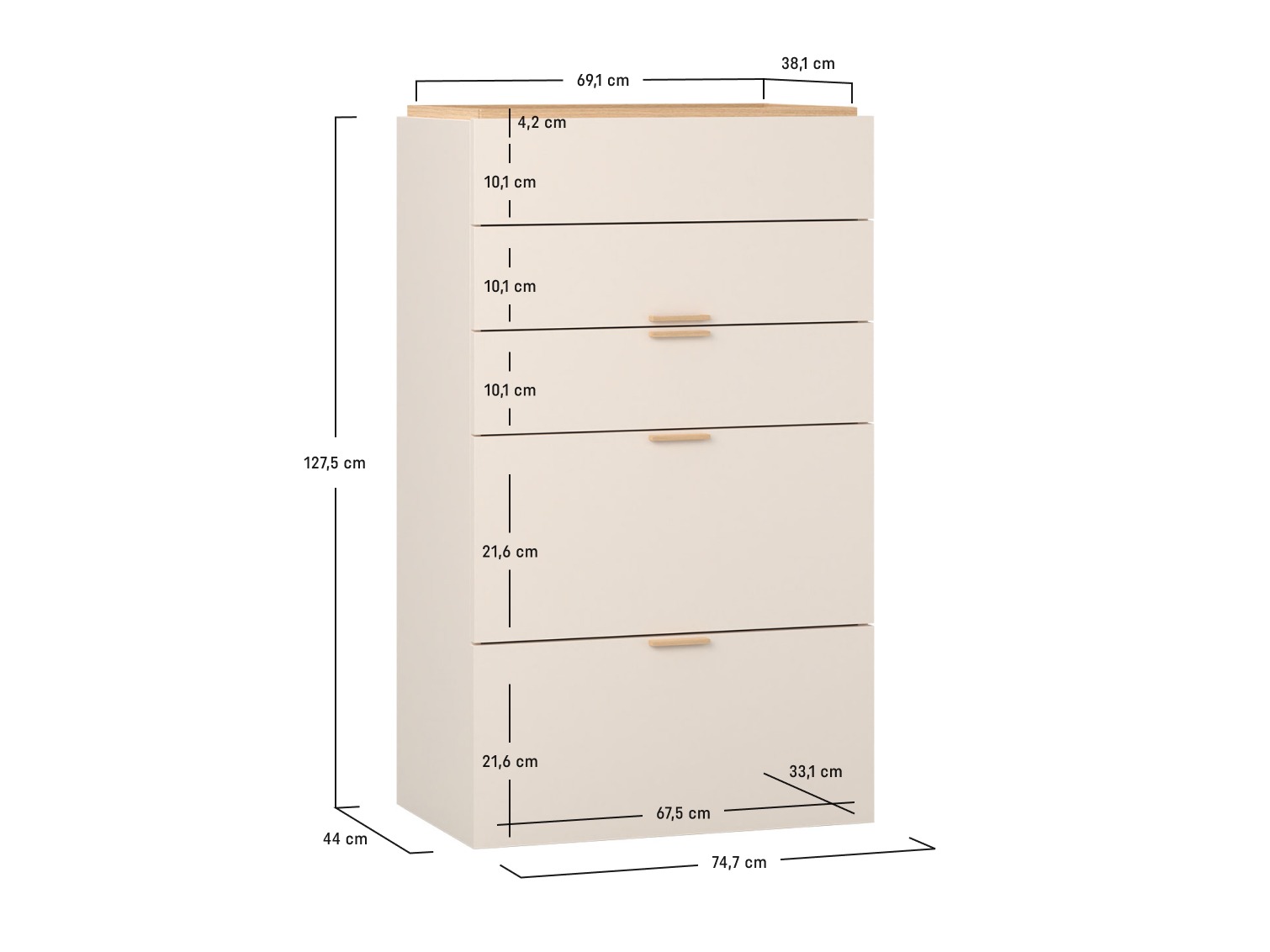 Komoda Veldalo 106 (Lahki hrast)