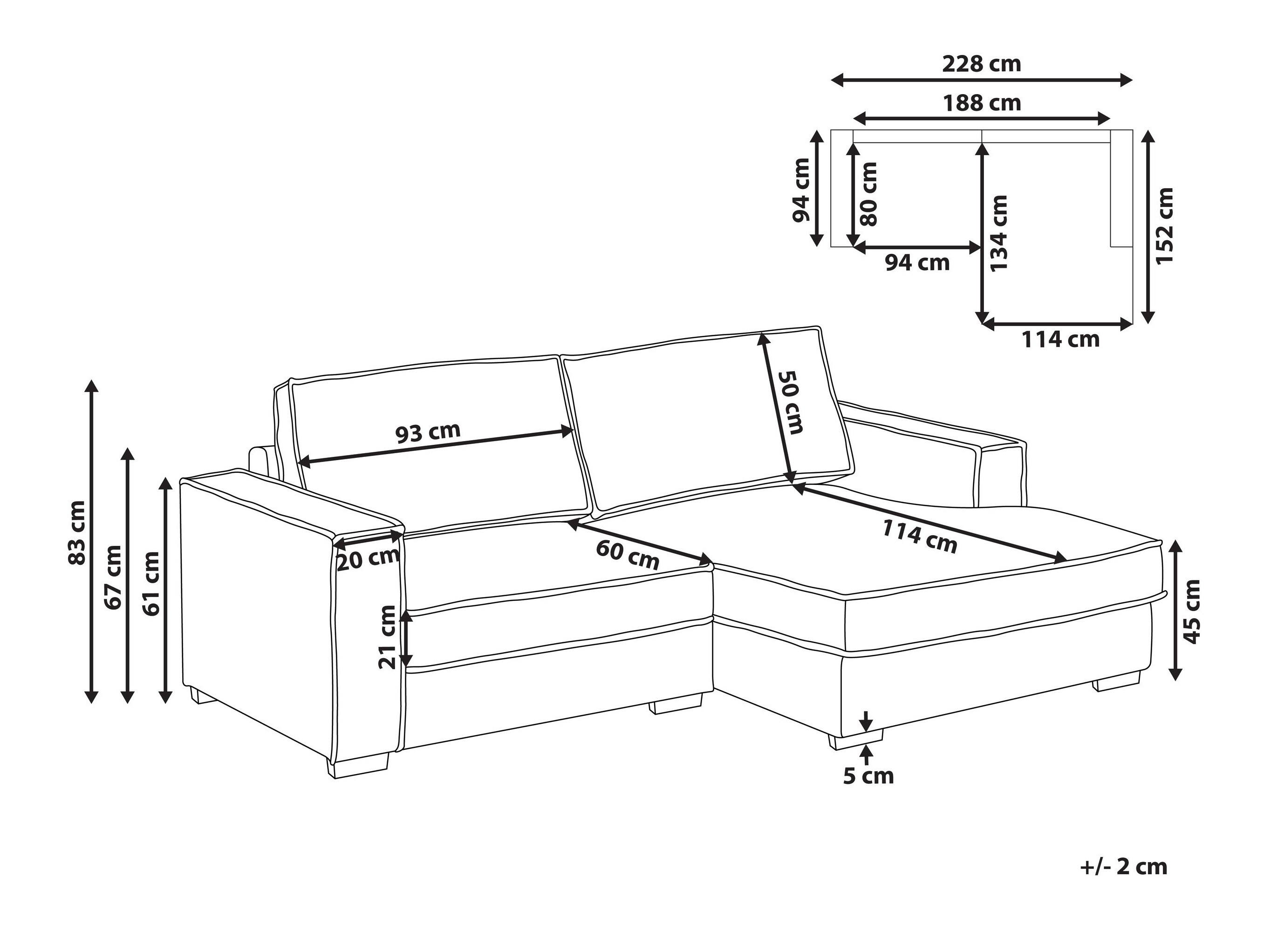 Kotna garnitura Berwyn 3217 (Svetlo bež)