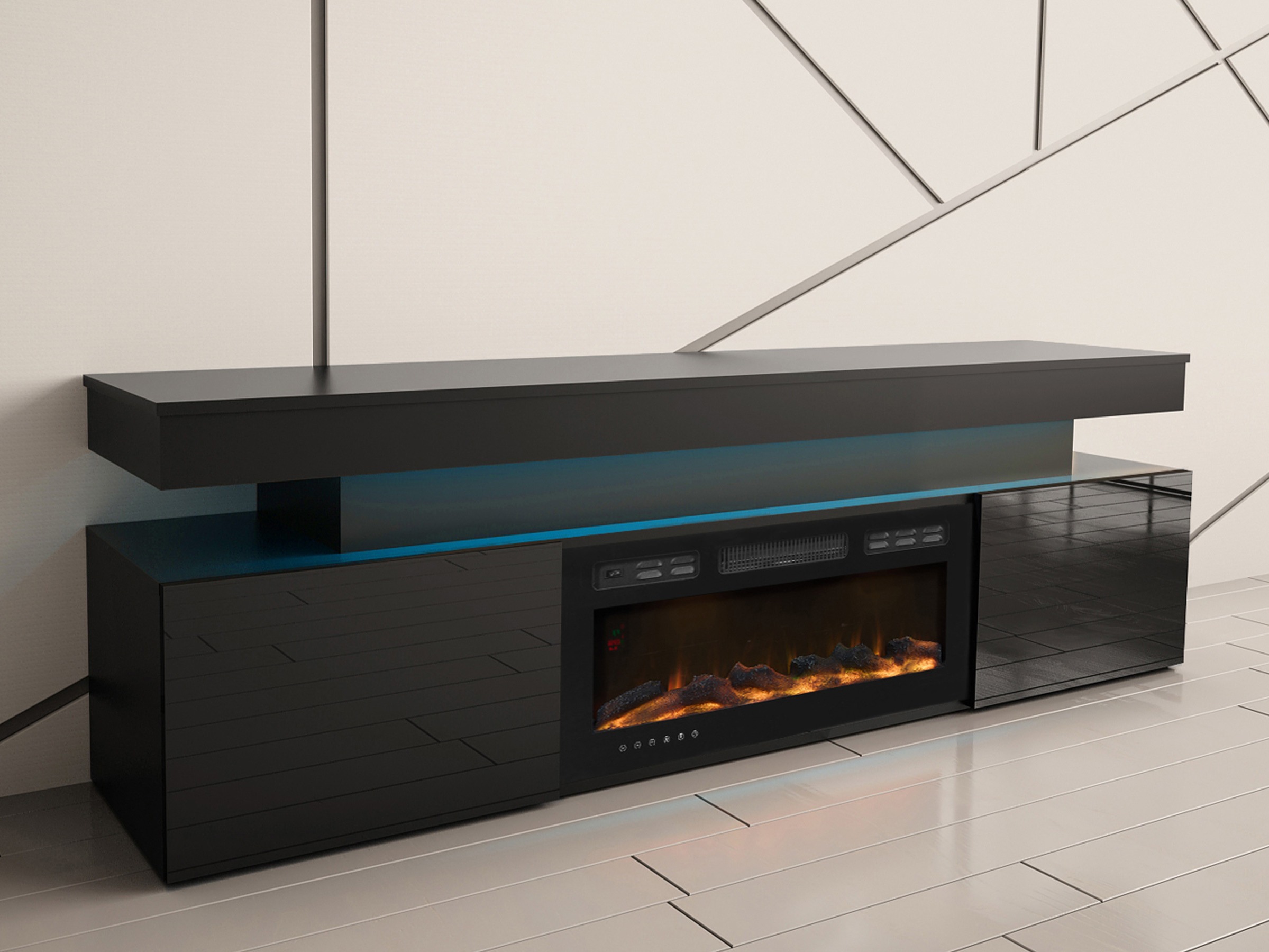 TV-omarica Monfero I (Črna + Sijaj črna)