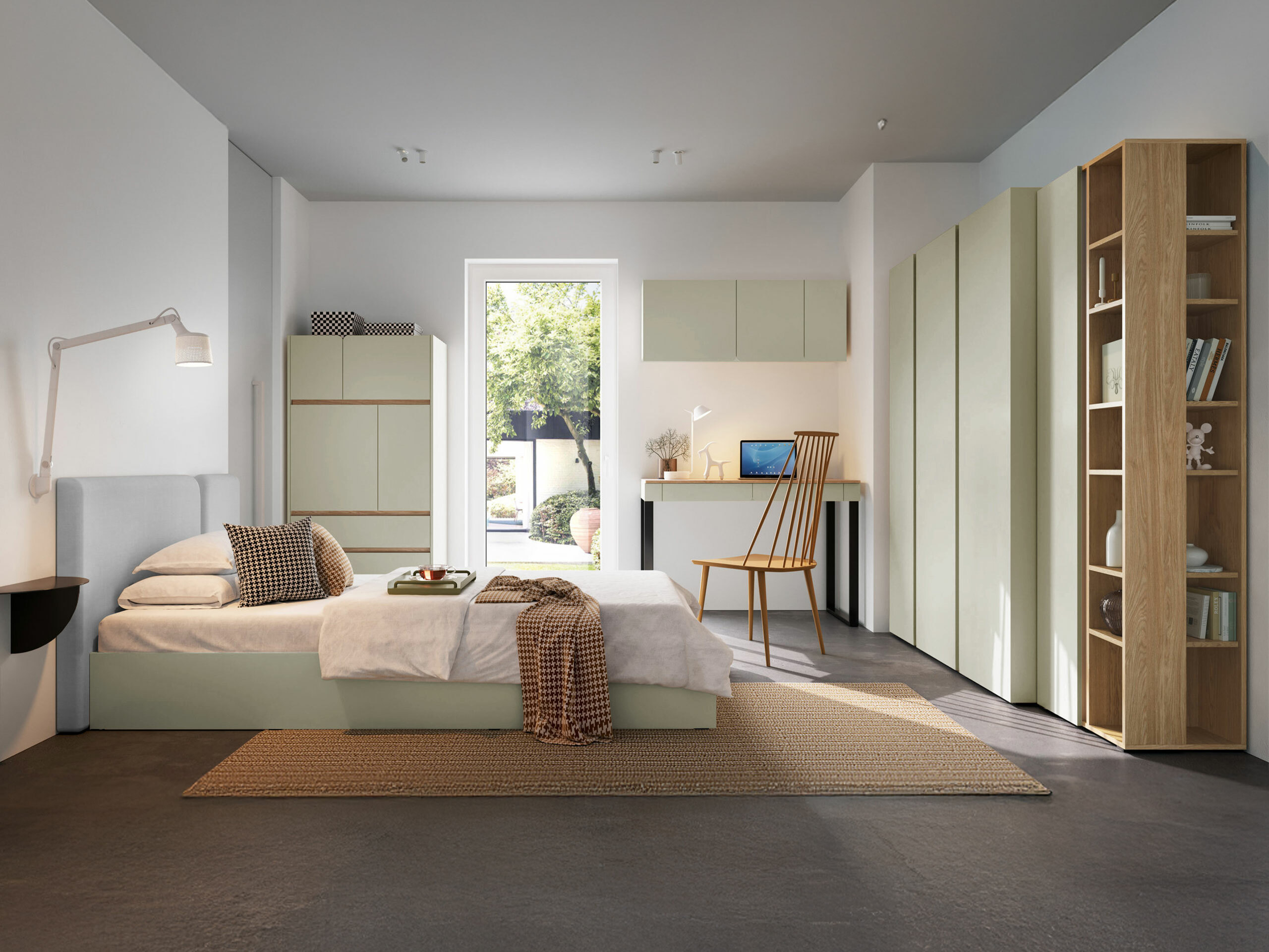 Garderobna omara Fiosono 100 (Evkaliptus + Hrast)