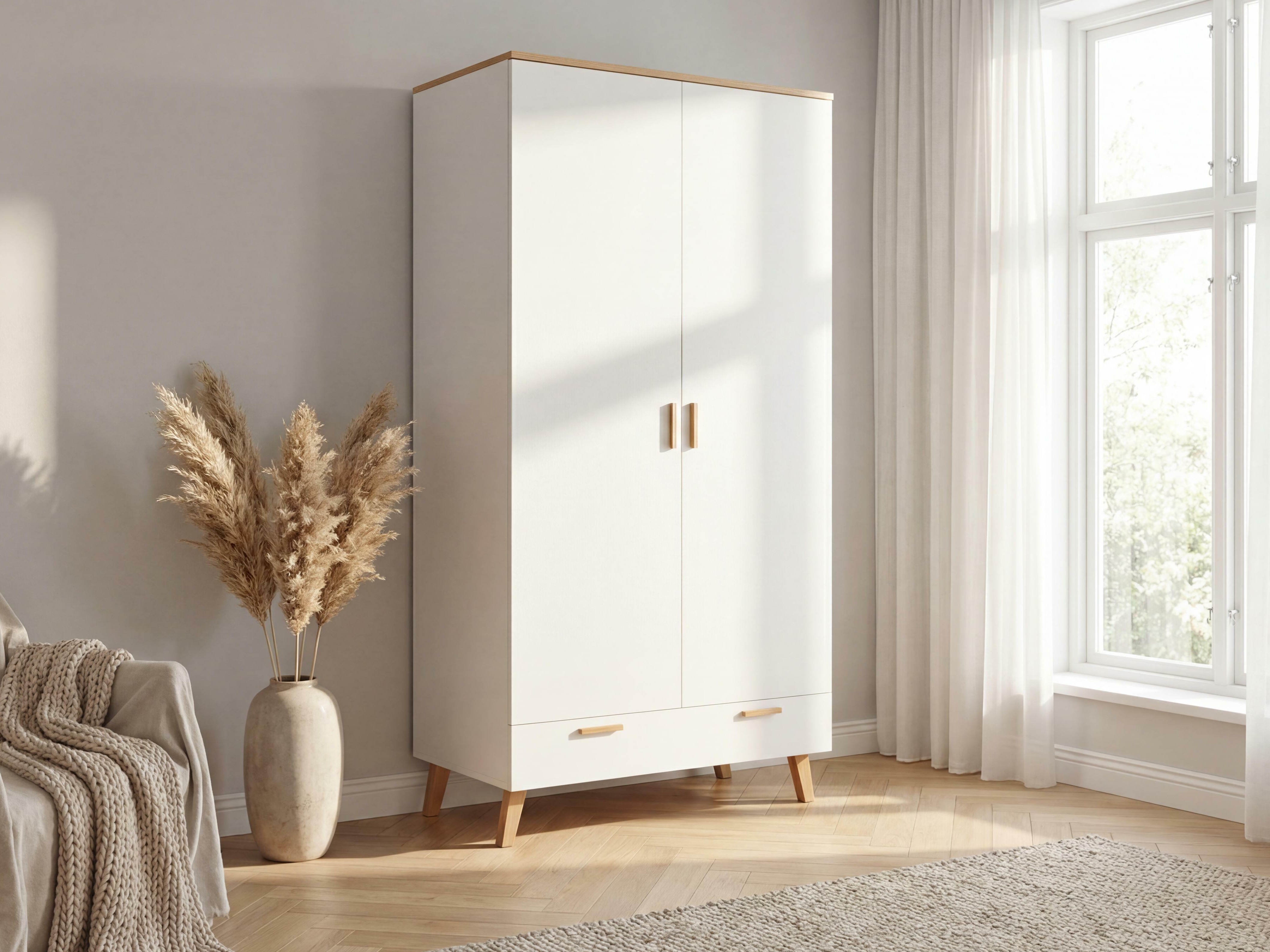 Garderobna omara Fivbeli 109 (Bela + Hrast)