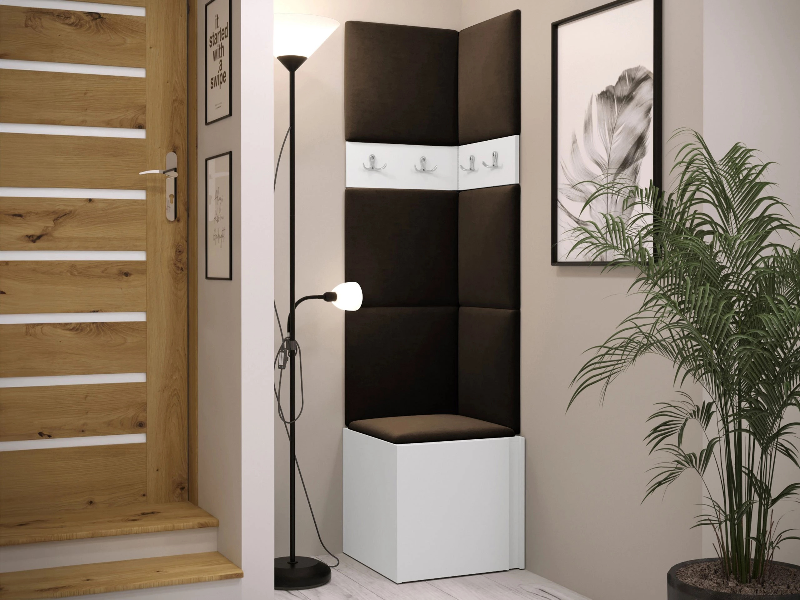 Komplet za predsobo Pinis XXI (Bela)