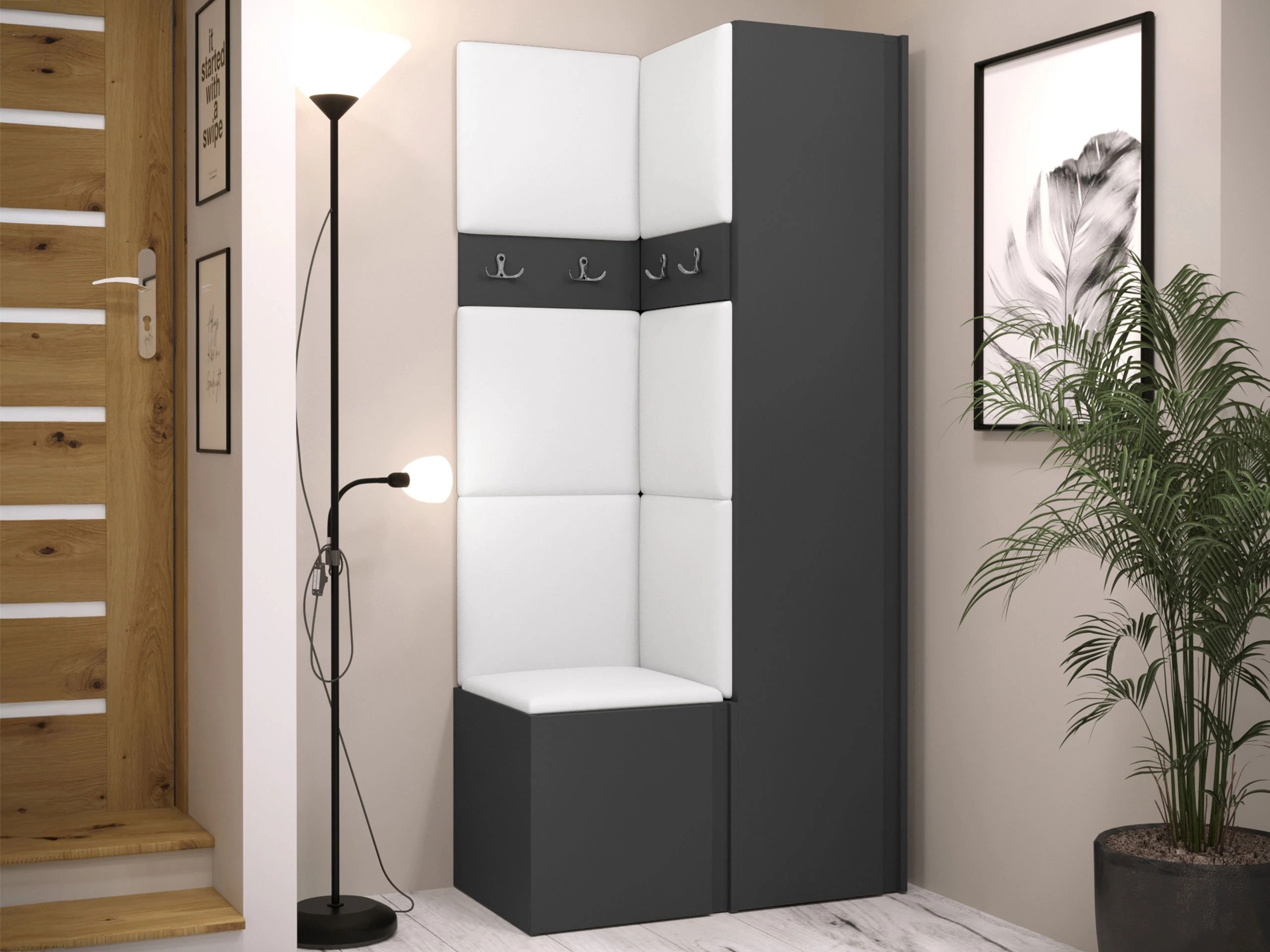 Komplet za predsobo Hartford 348 (Grafit)