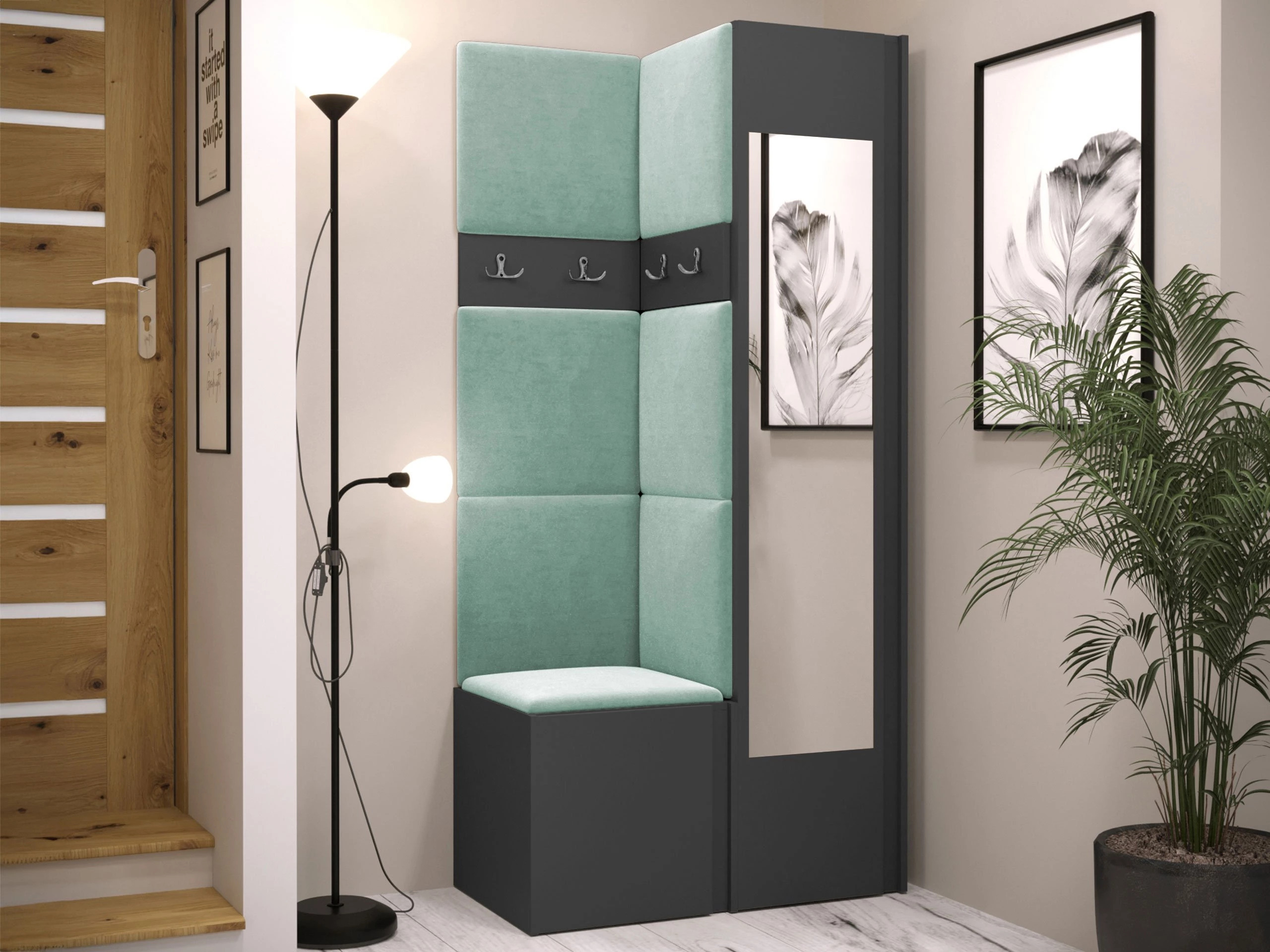 Komplet za predsobo Pinis XXV (Grafit)