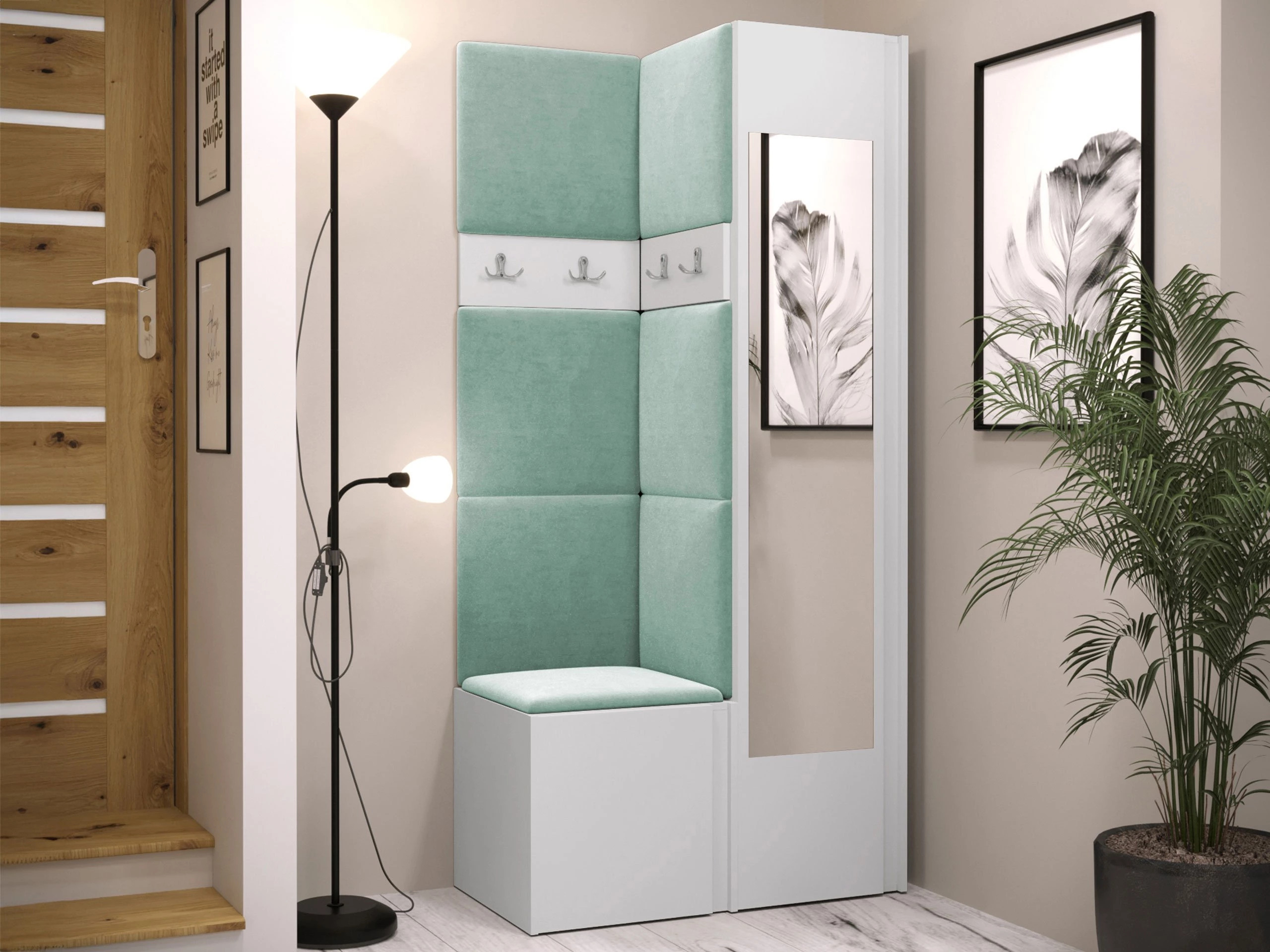 Komplet za predsobo Hartford 354 (Bela)