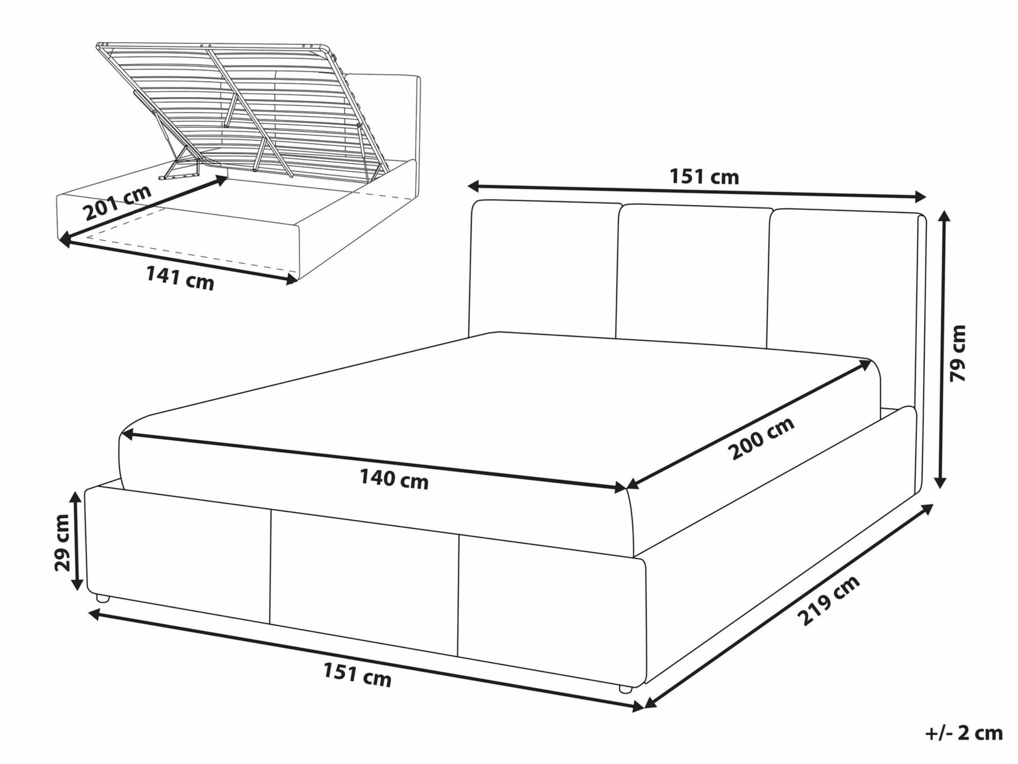 Postelja Berwyn 1780 (Bež)