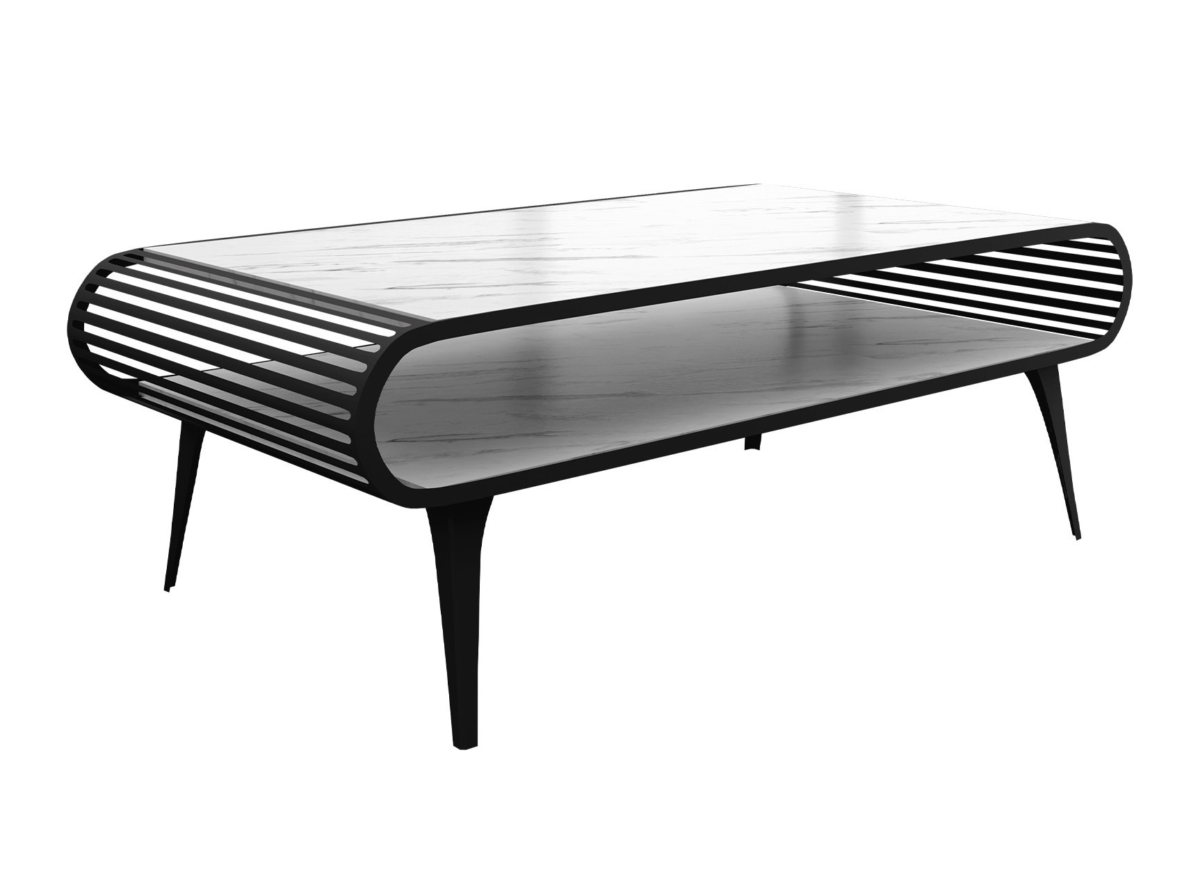 Klubska mizica Oswego 161 (Beli marmor)