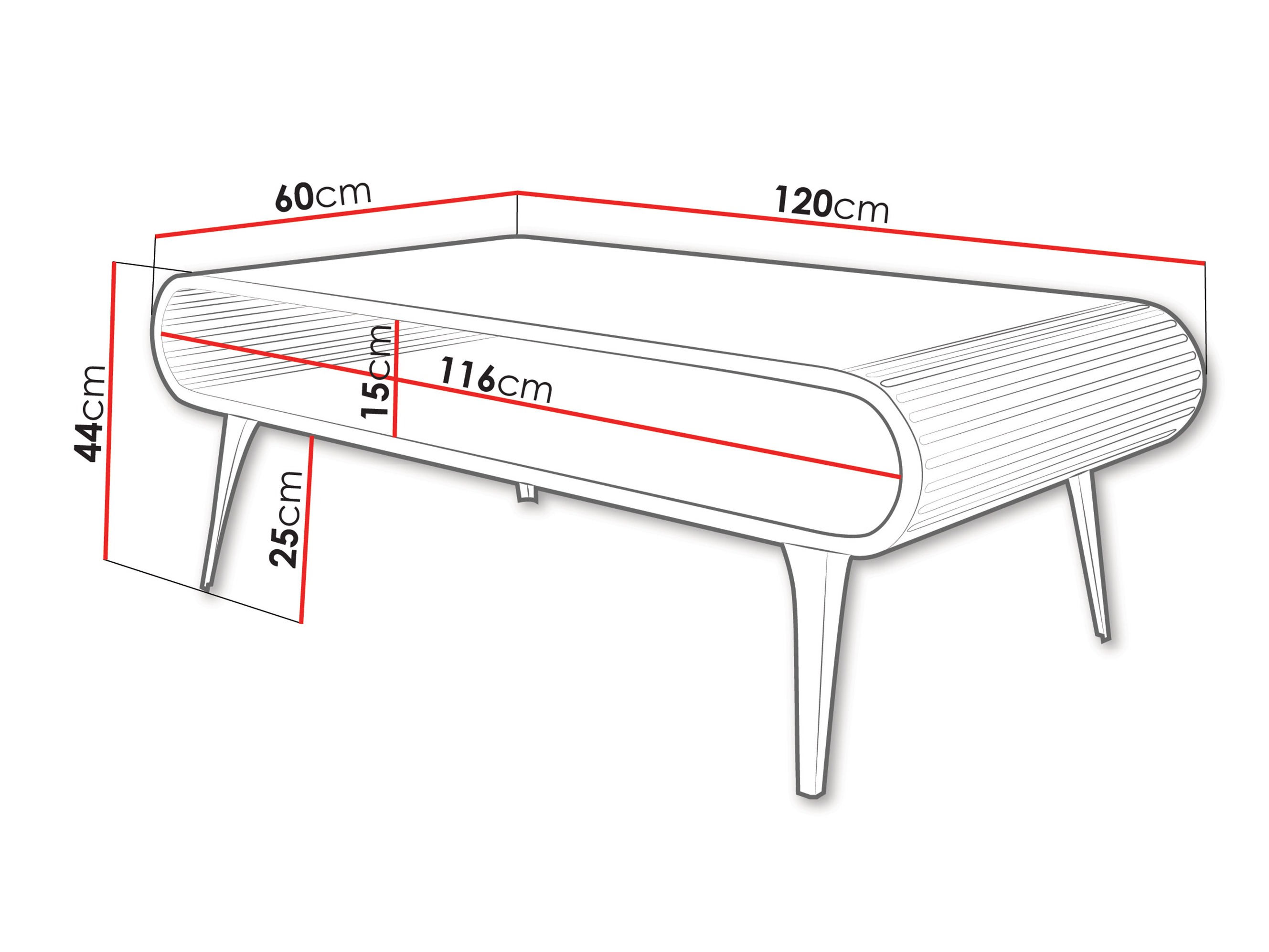 Klubska mizica Oswego 161 (Črni marmor)