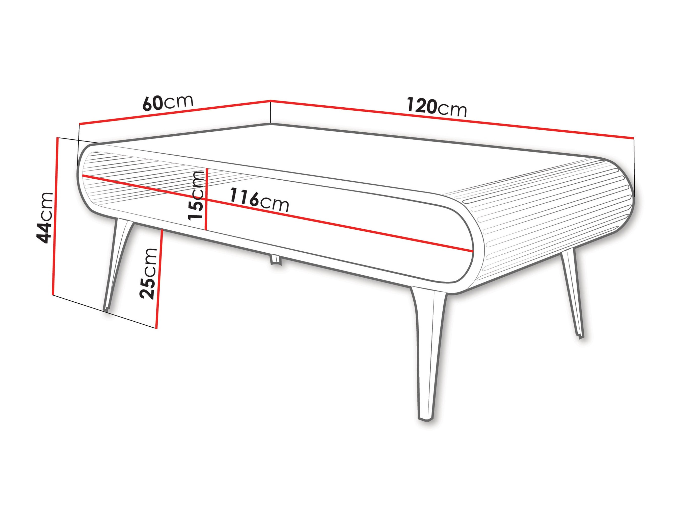 Klubska mizica Oswego 162 (Bela)