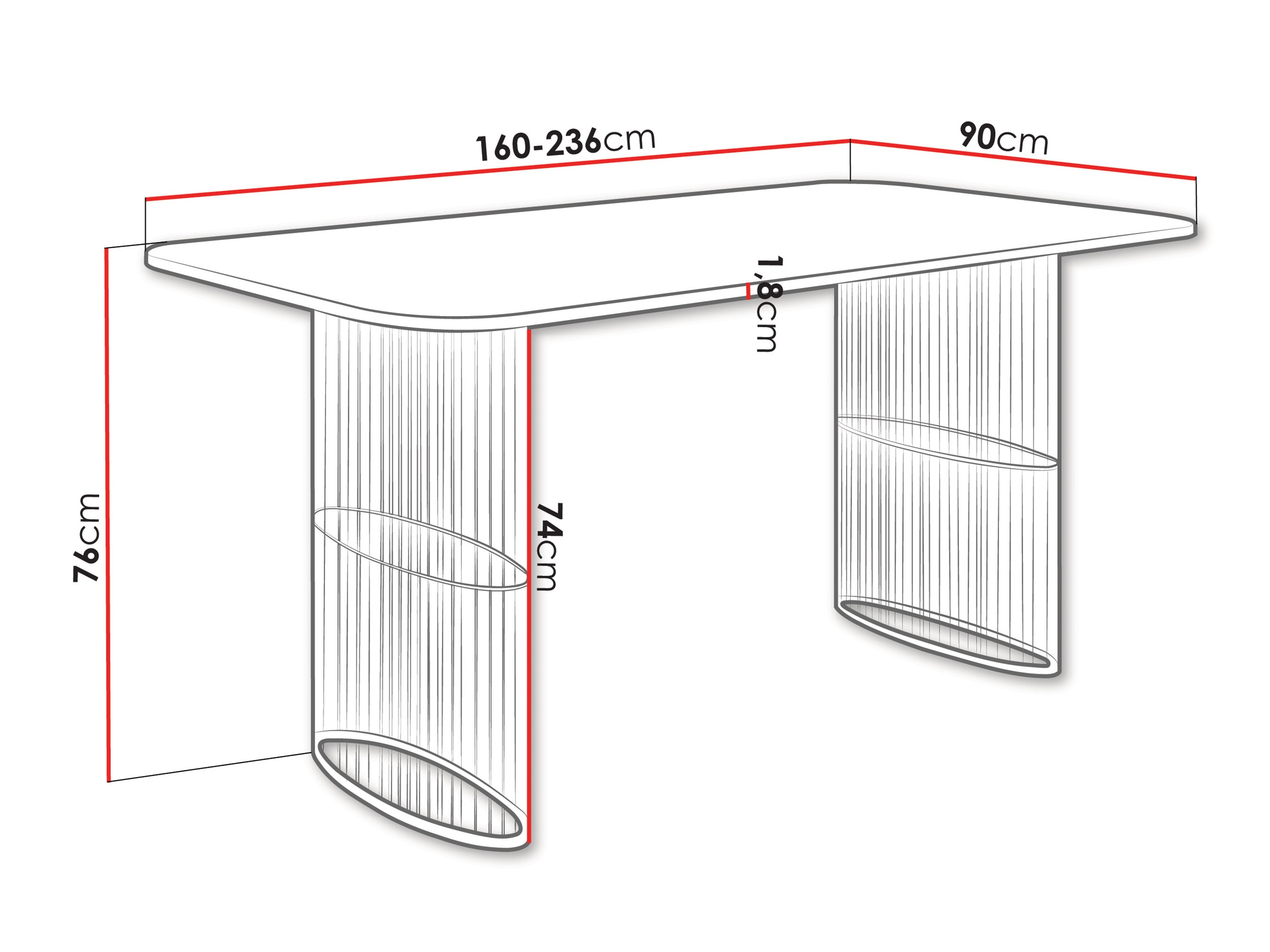 Miza Oswego 163 (Craft zlati hrast)