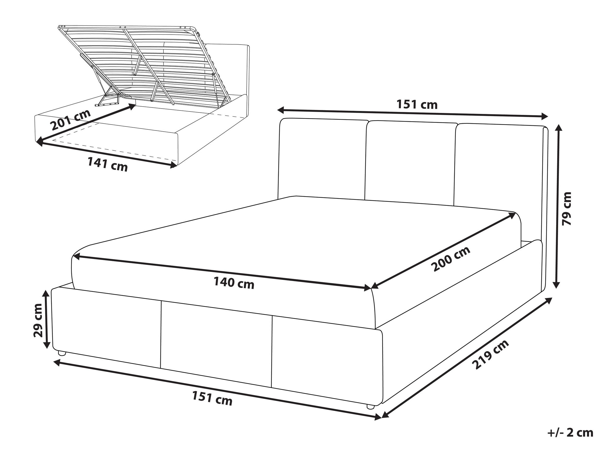Postelja Berwyn 1780 (Taupe)