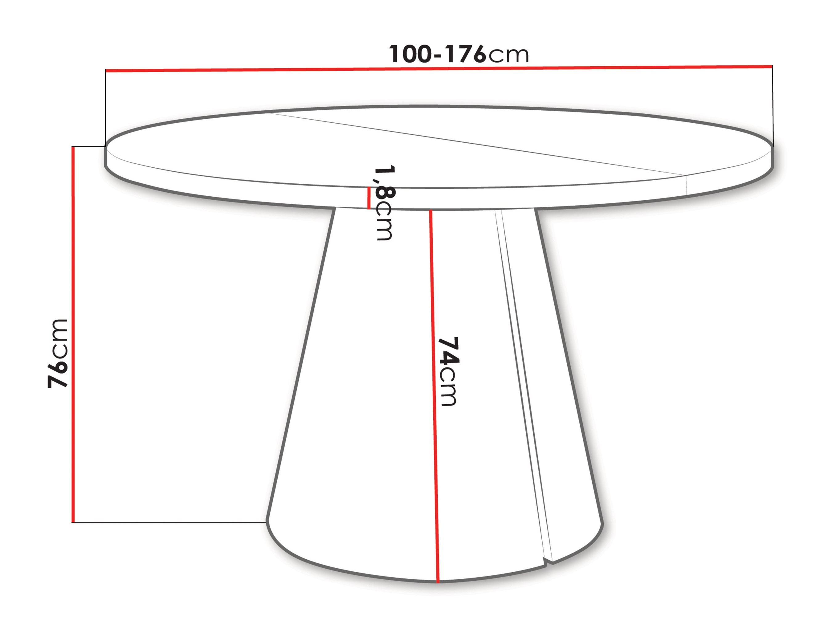 Miza Oswego 165 (Bela)