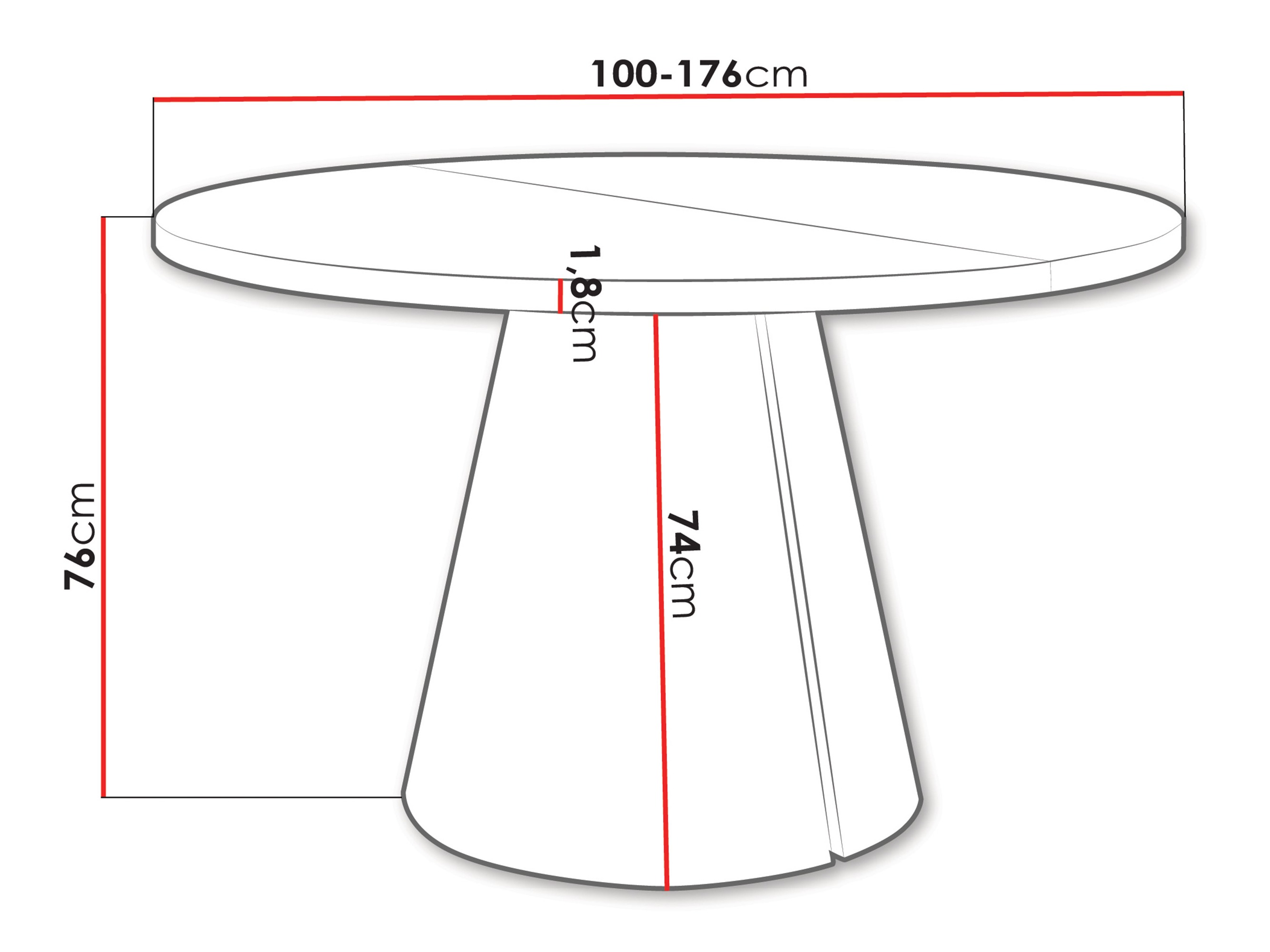Miza Oswego 166 (Bela)