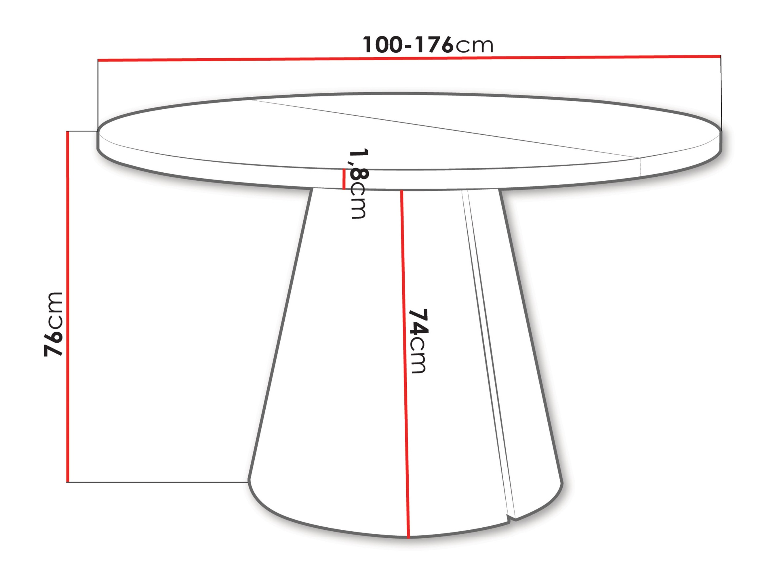 Miza Oswego 166 (Hrast)