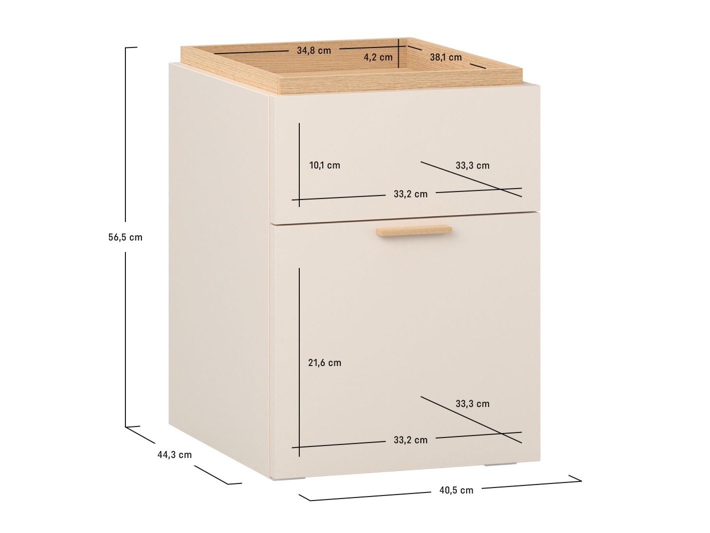 Nočna omarica Veldalo 114 (Lahki hrast)