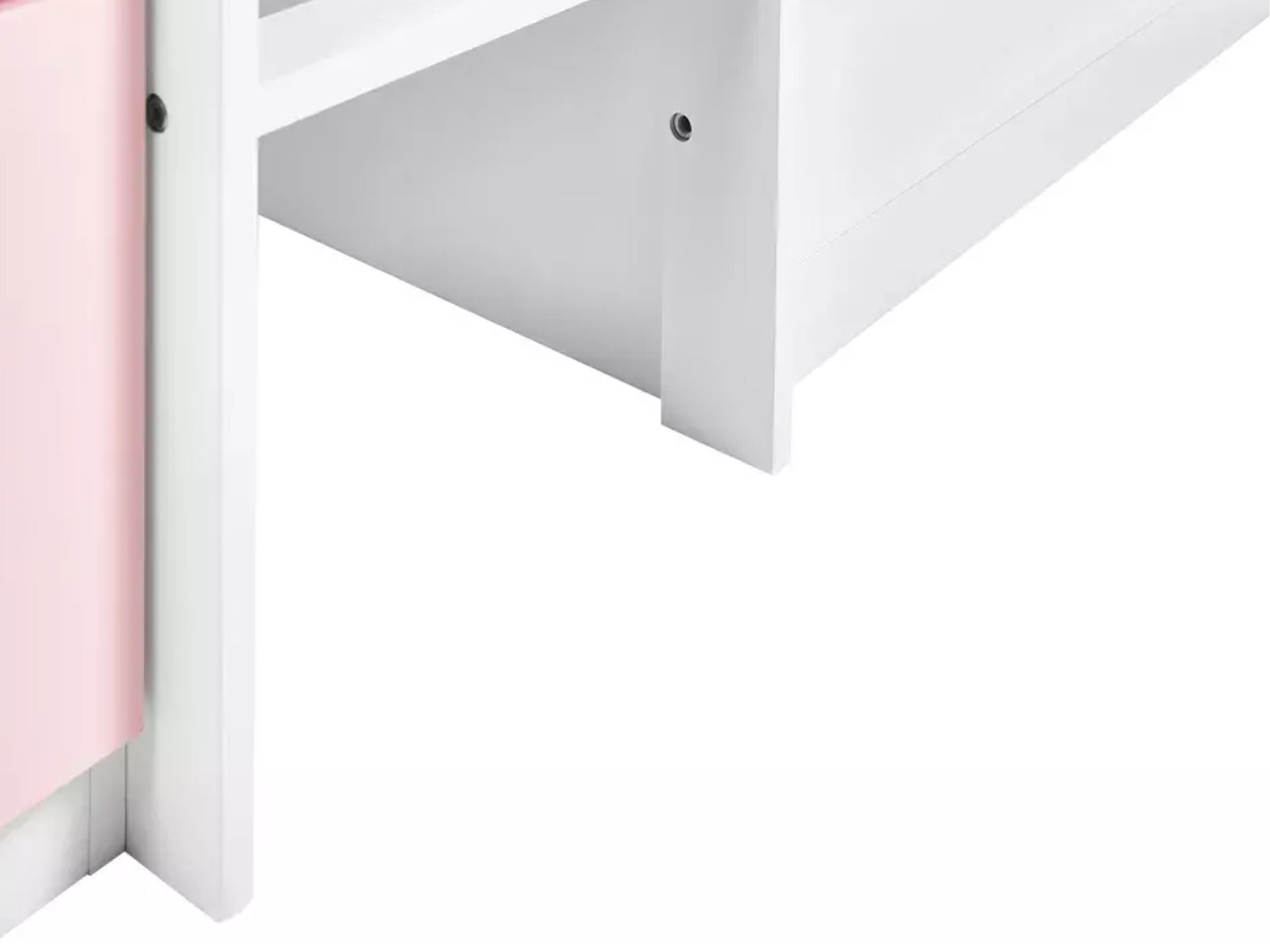 Visoka postelja Berwyn 2199 (Bela + Roza)