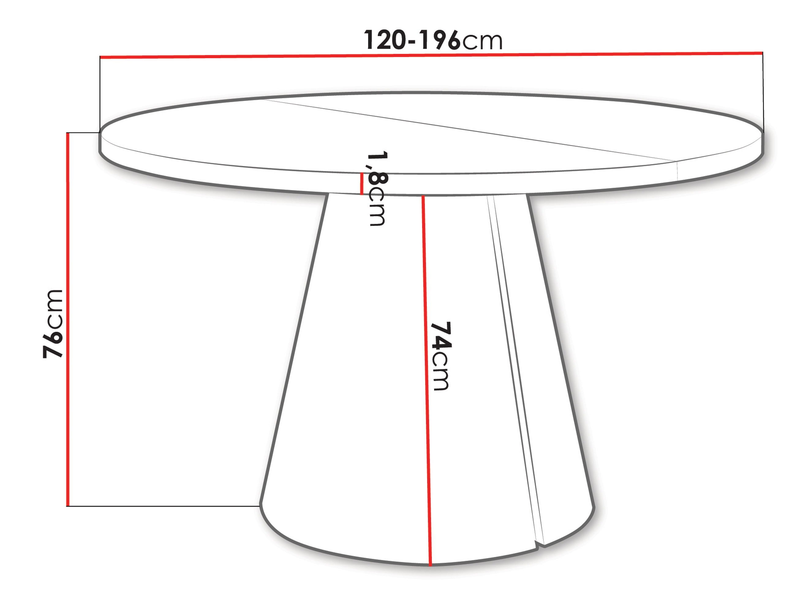Miza Oswego 167 (Črni marmor)