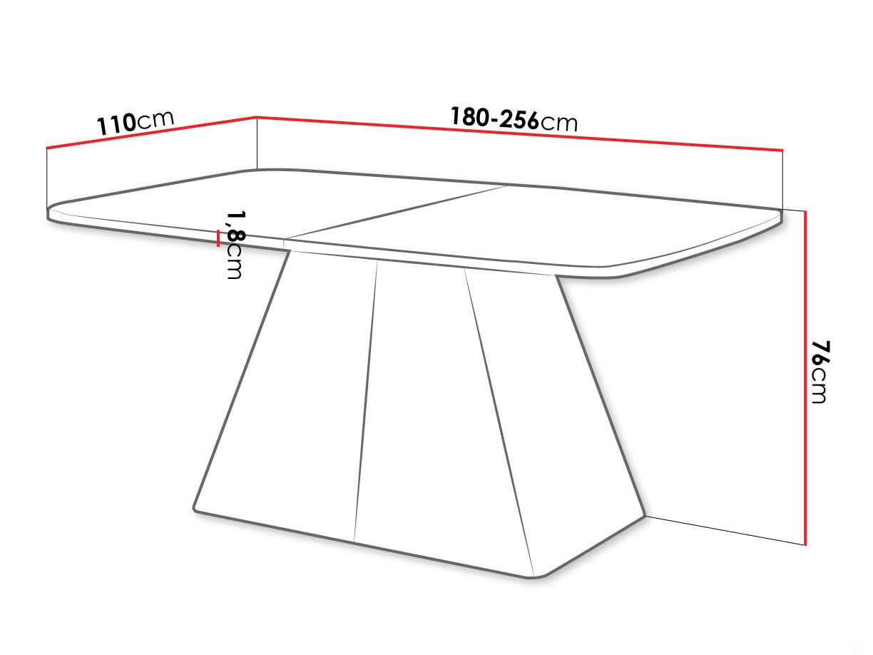 Miza Oswego 170 (Bela)