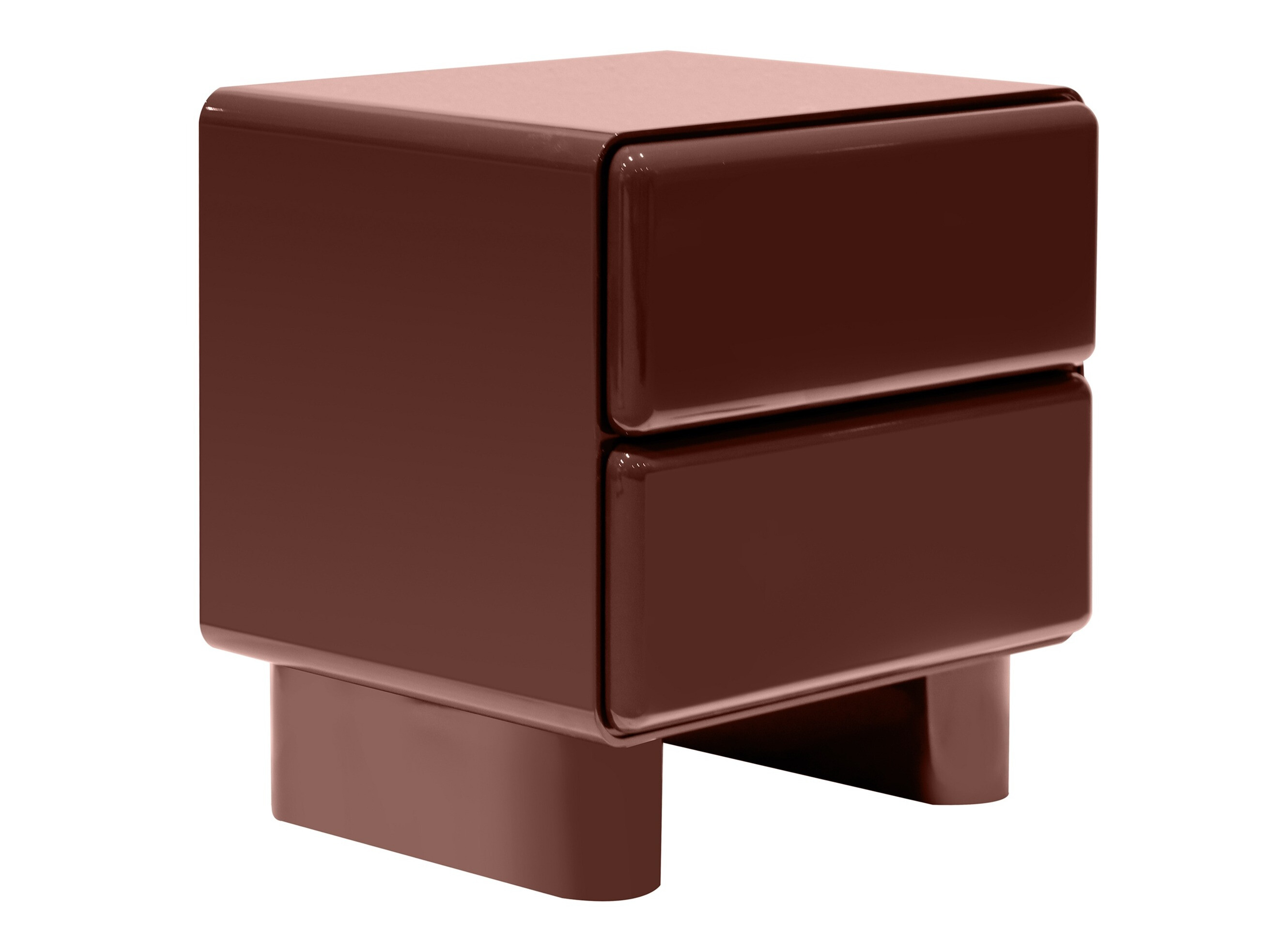 Nočna omarica Burleson 576 (Sijaj rdeča)