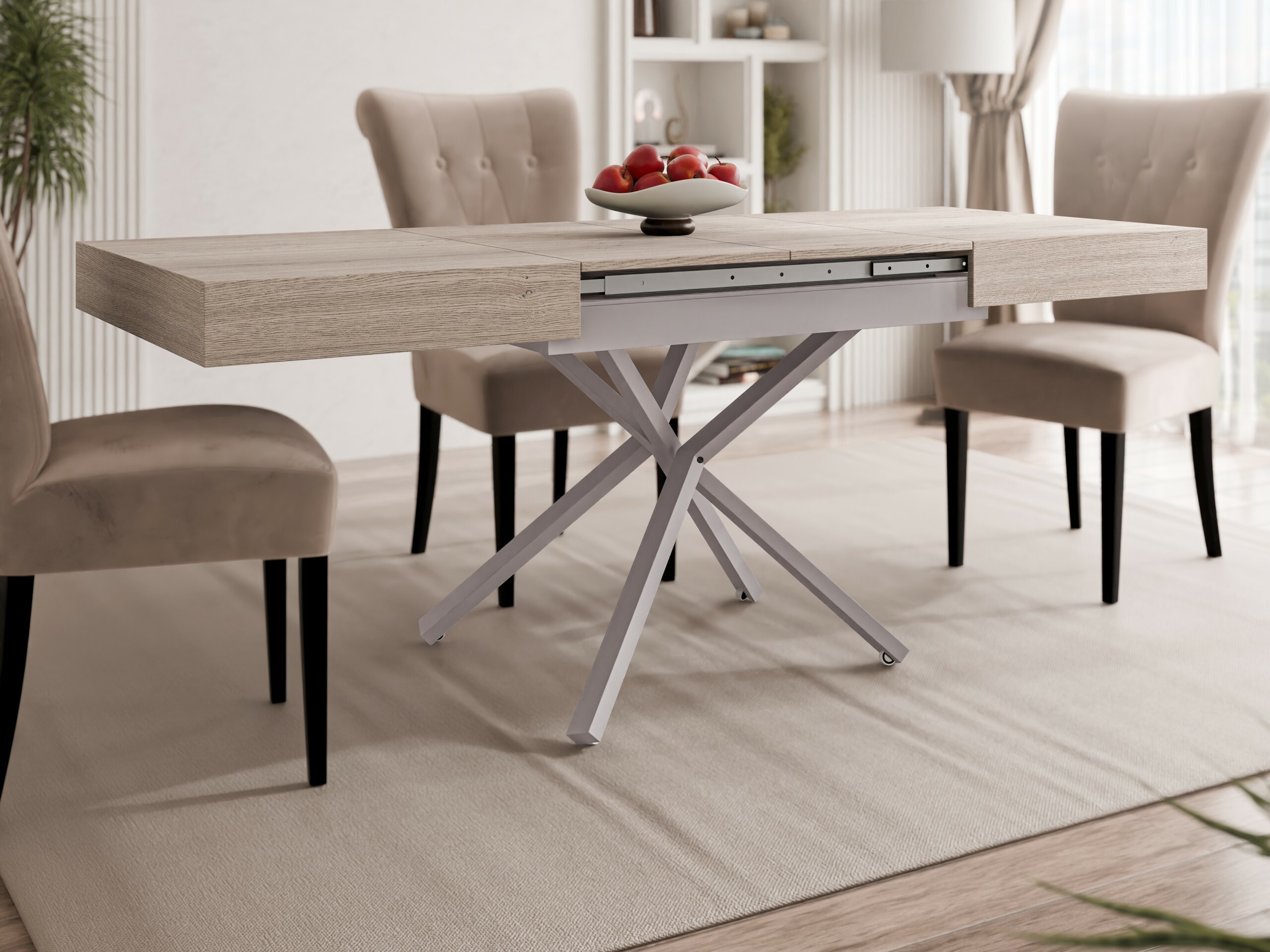 Raztegljiva klubska mizica Oswego 177 (Hrast)