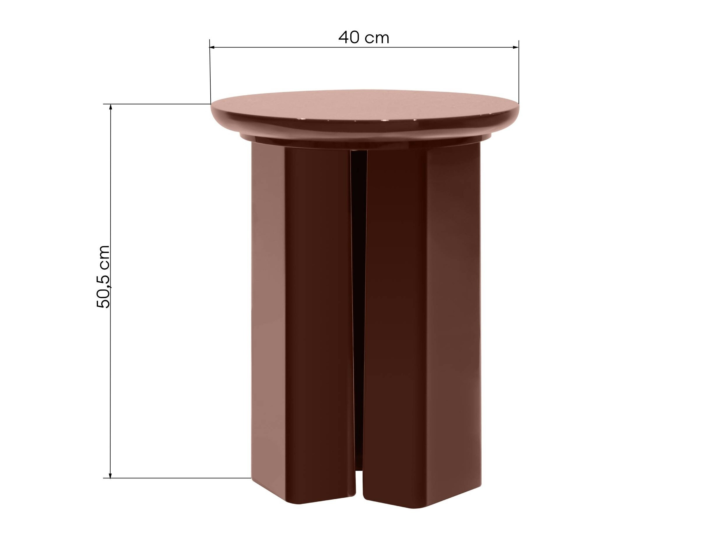 Stranska mizica Burleson 579 (Sijaj bordeaux)