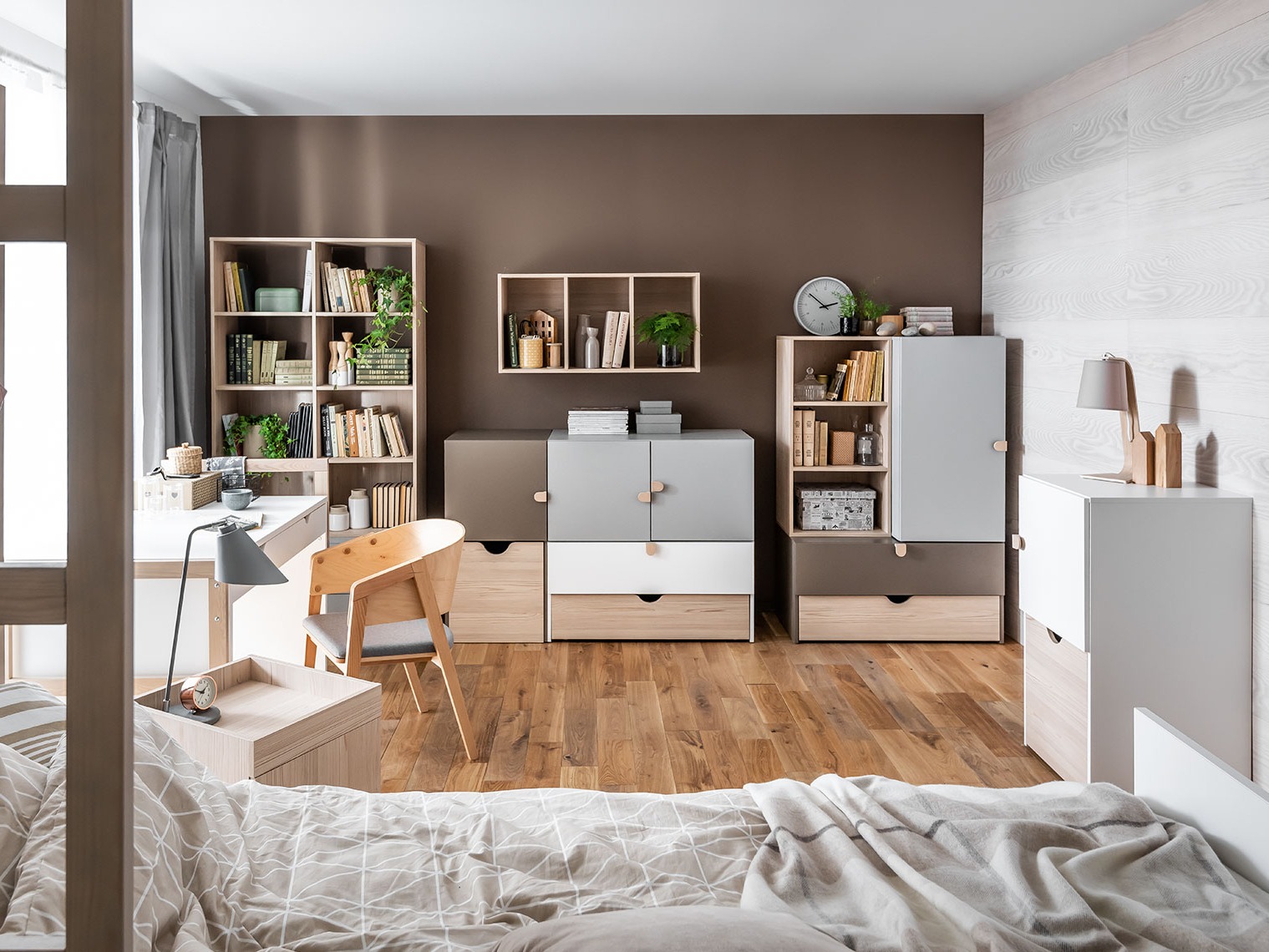 Stenska polica Nutese 101 (Bor)