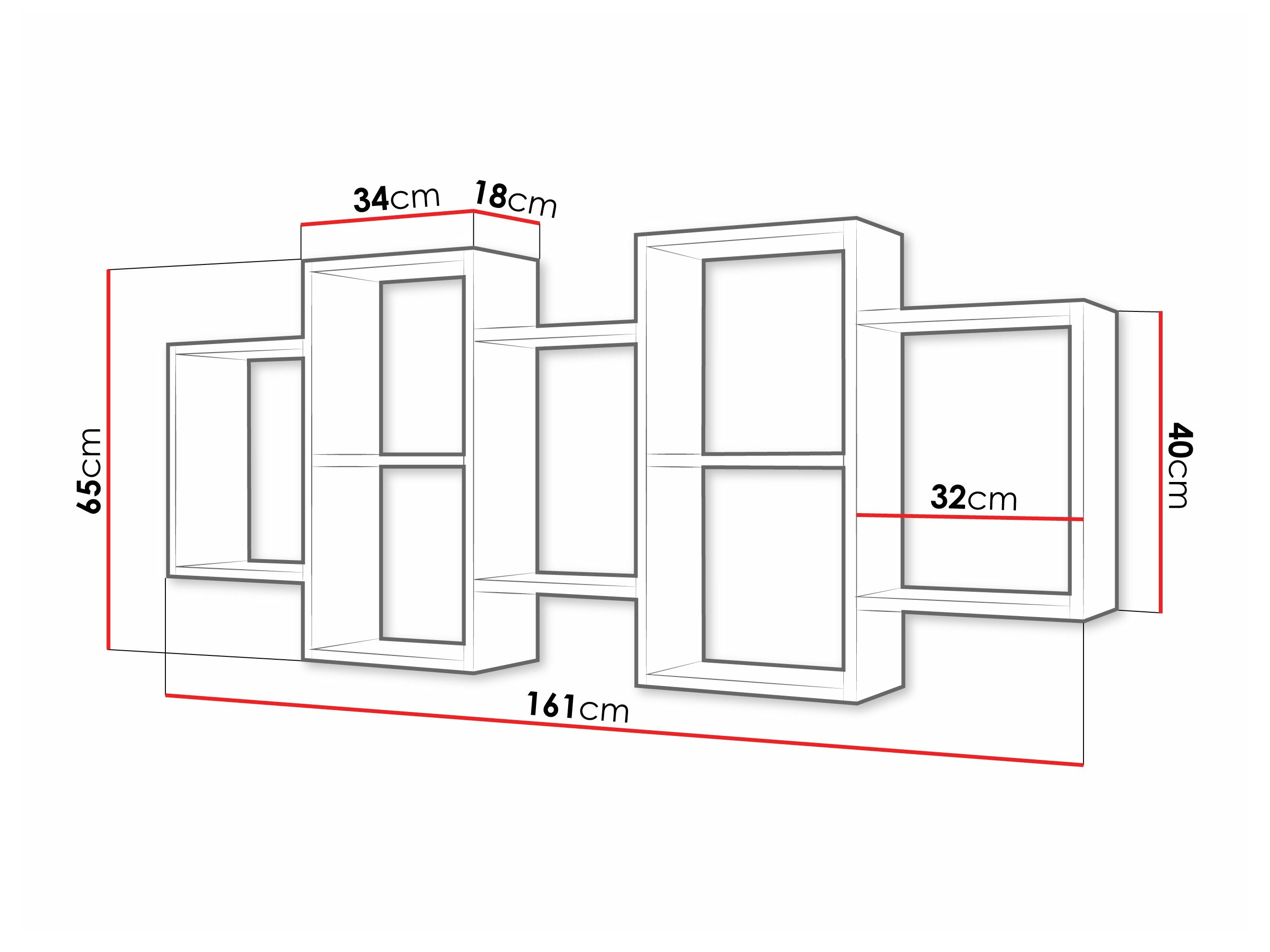 Stenska polica Lexicon (Bela)