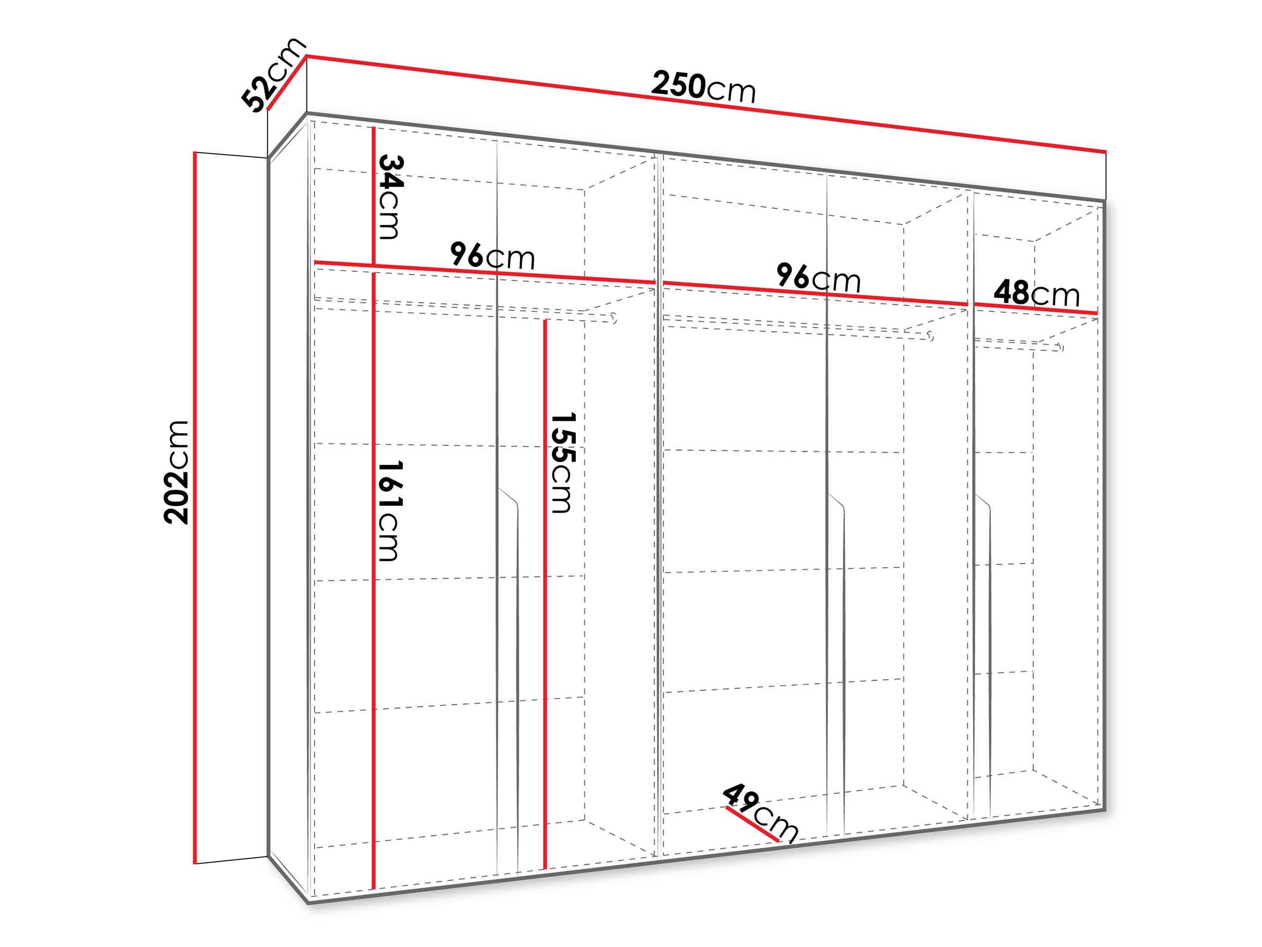 Garderobna omara Hartford 582 (Bela)