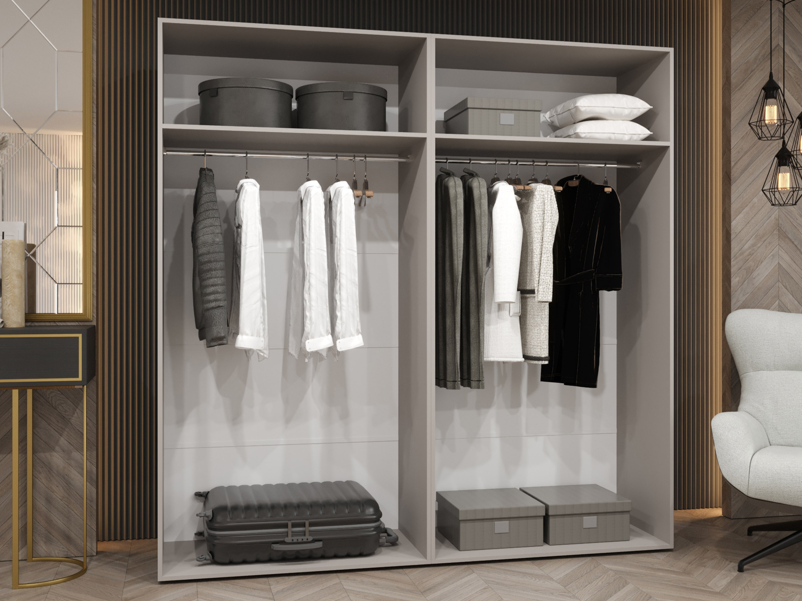 Garderobna omara Hartford 586 (Črna)