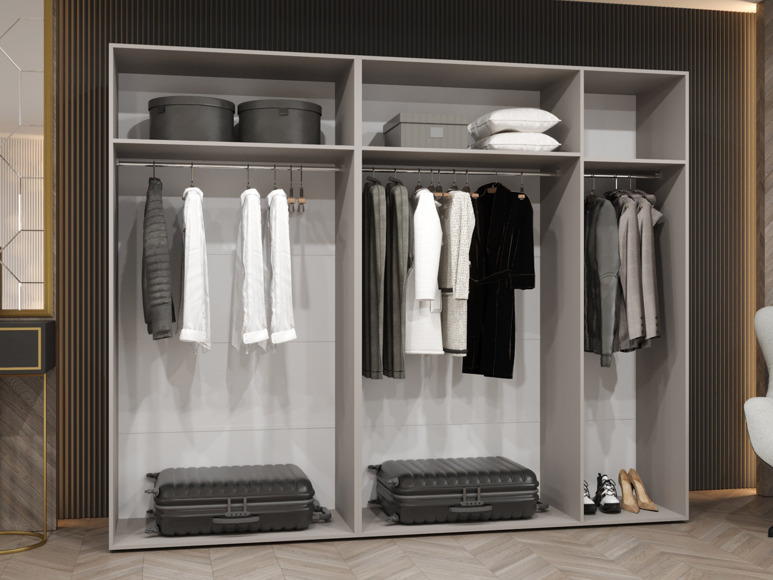 Garderobna omara Hartford 587 (Črna)