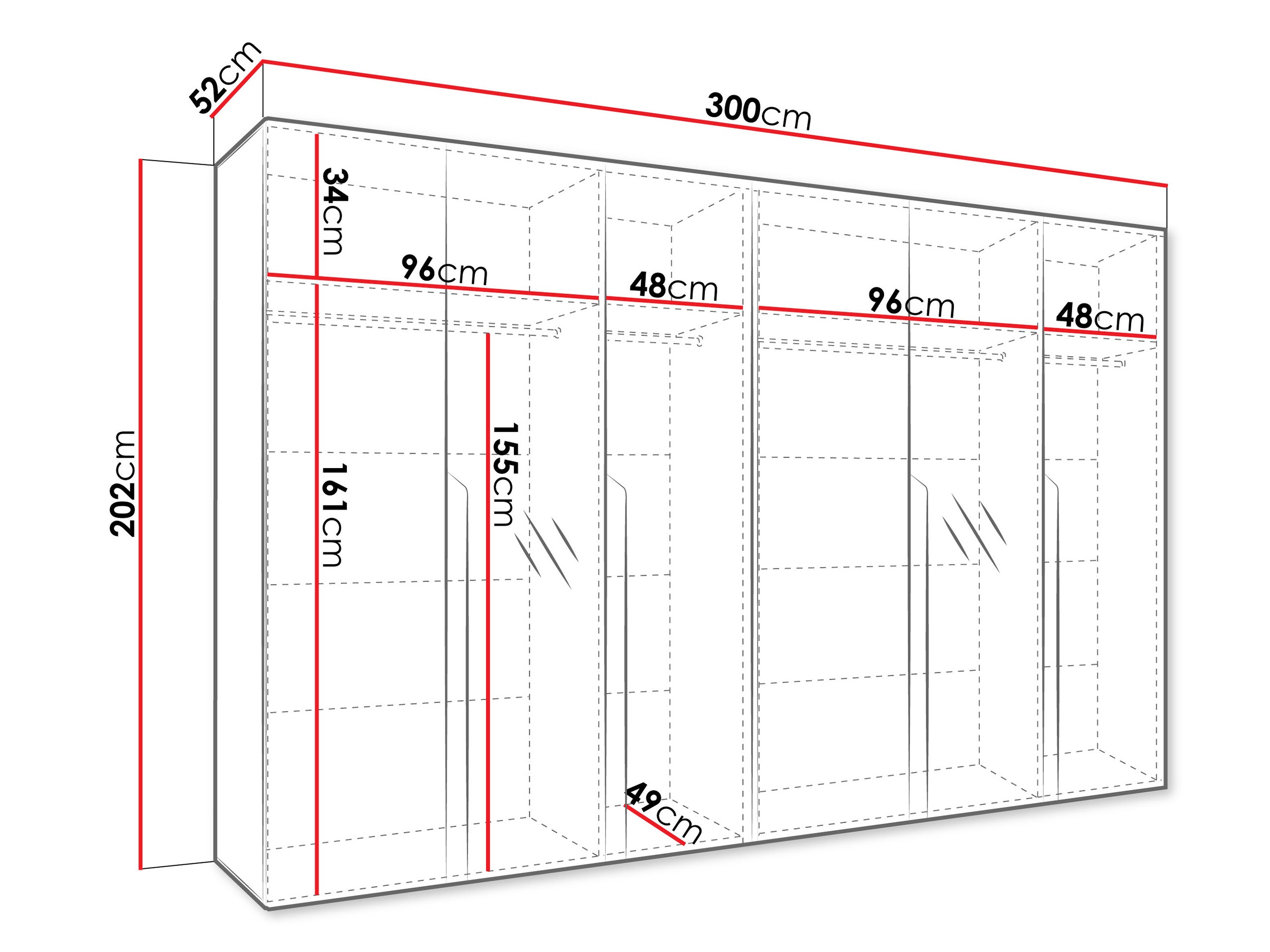 Garderobna omara Hartford 588 (Bela)