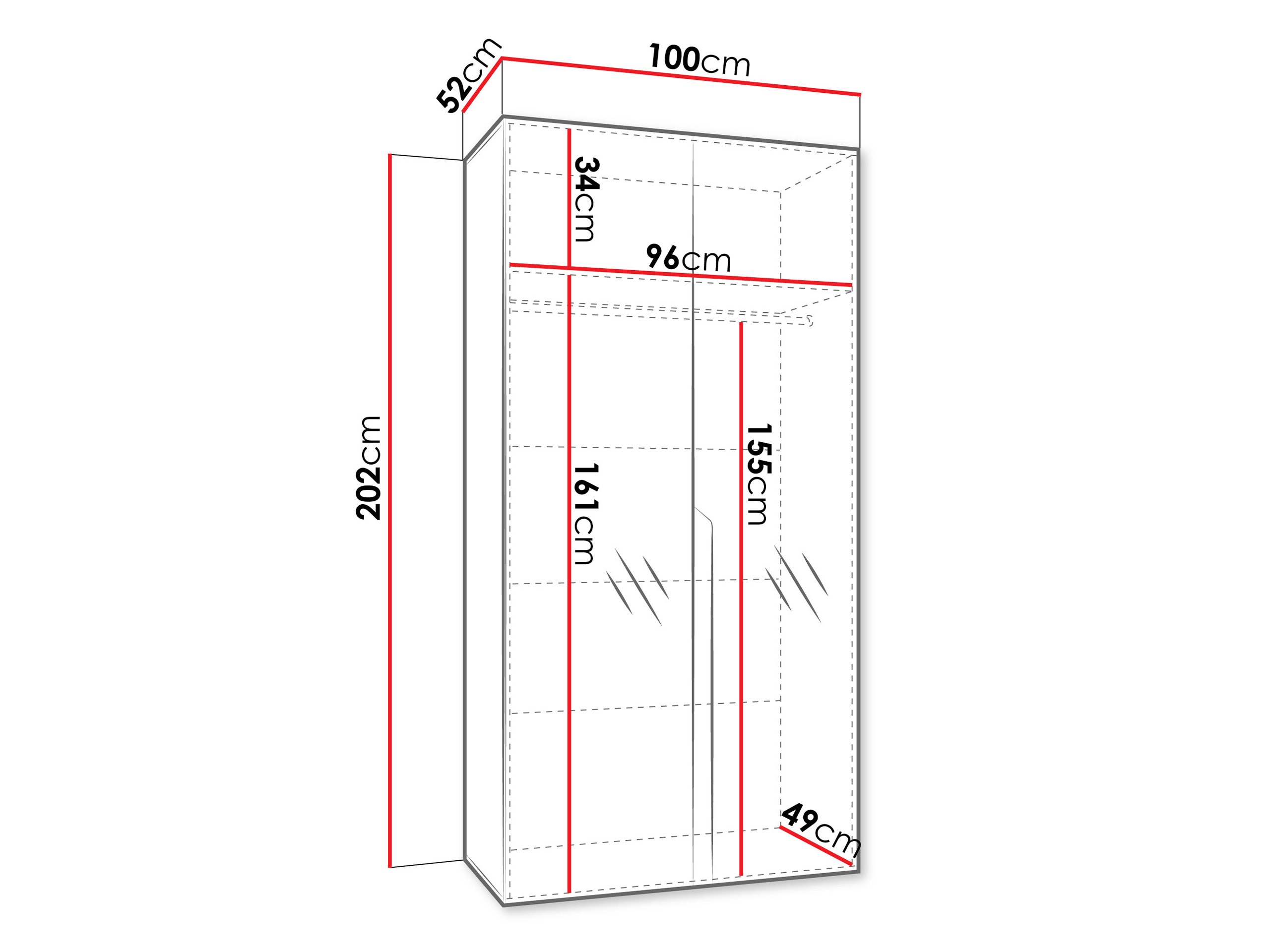 Garderobna omara Hartford 589 (Bela)