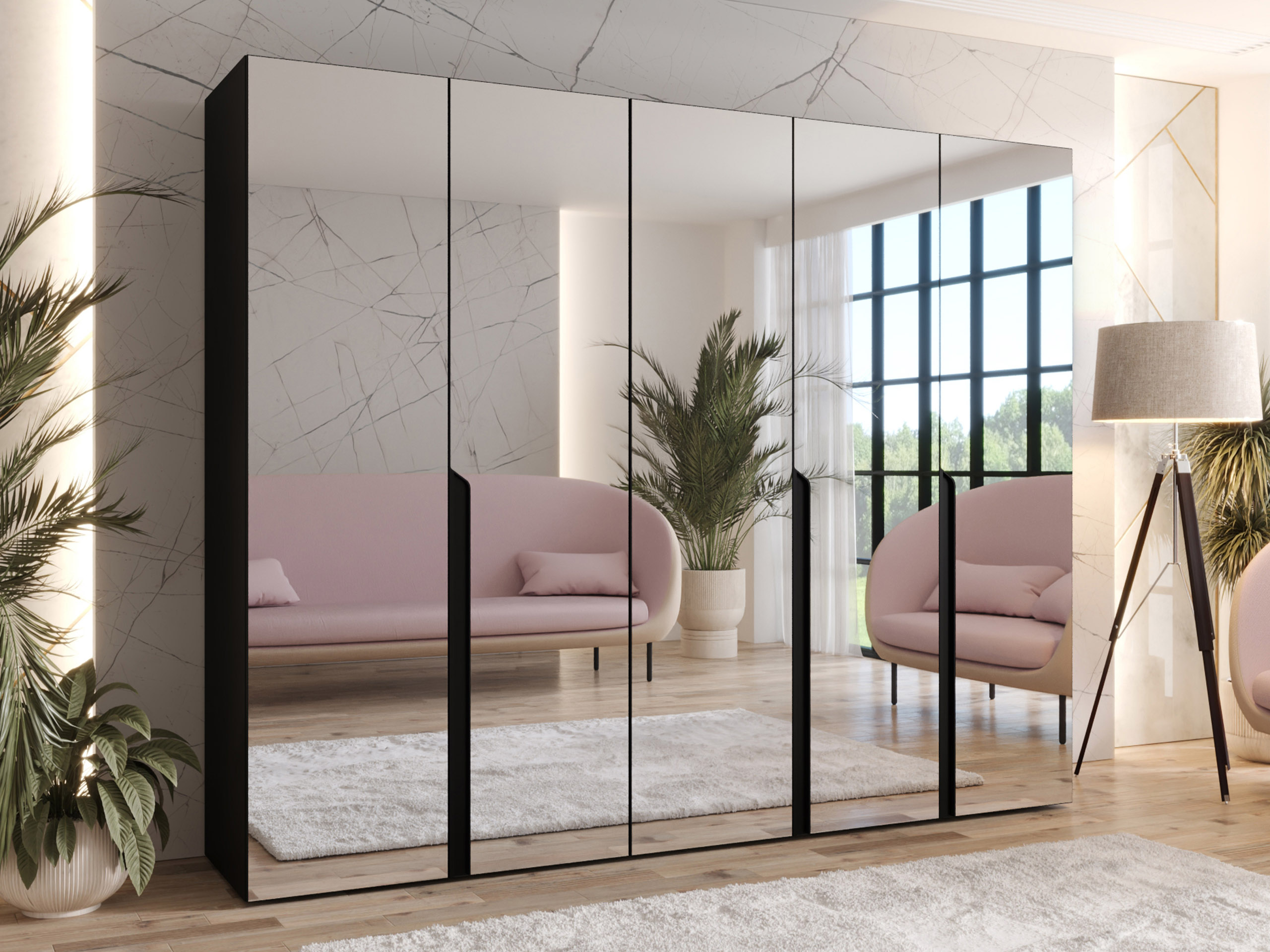 Garderobna omara Hartford 592 (Črna)