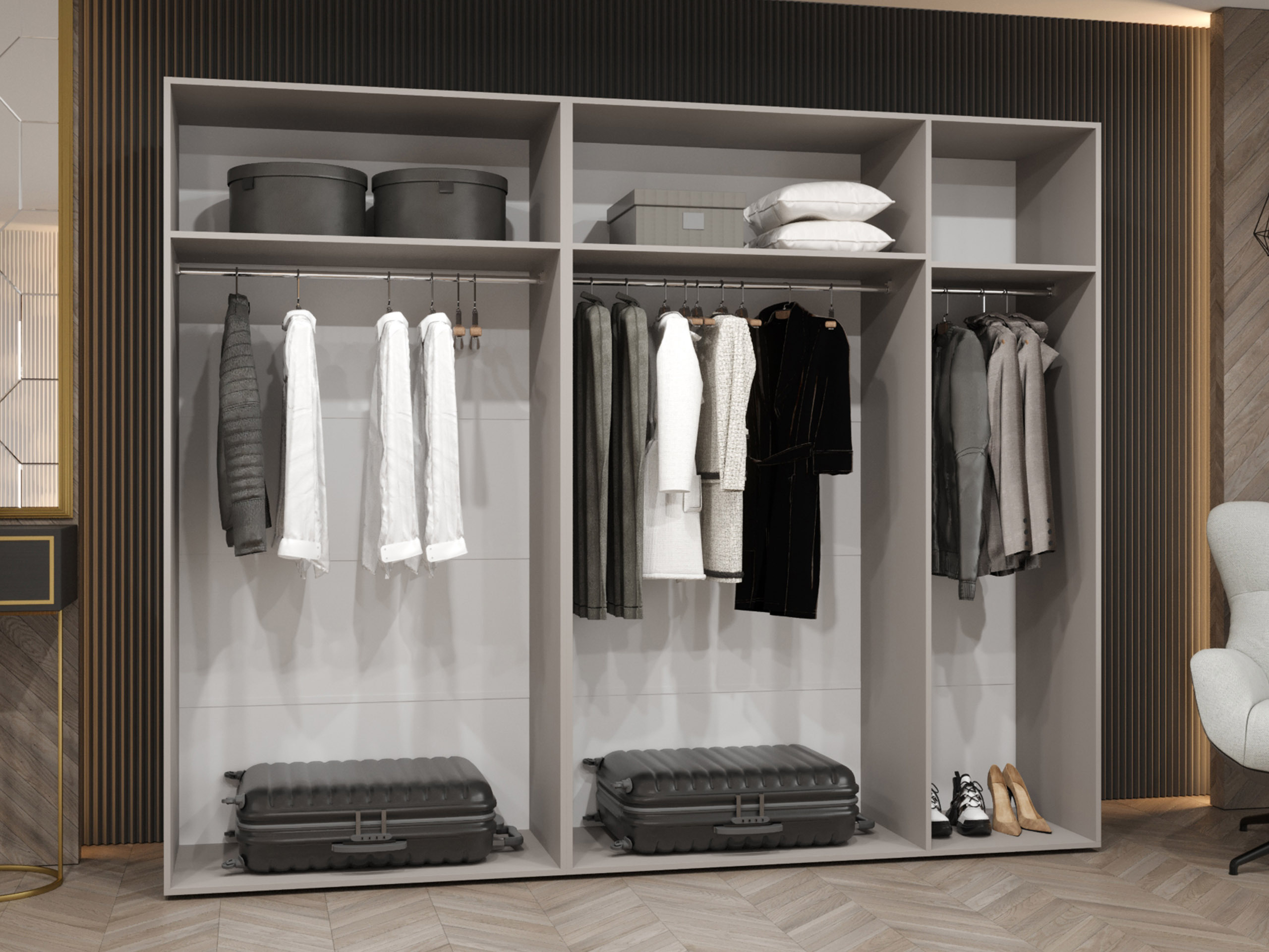 Garderobna omara Hartford 592 (Črna)