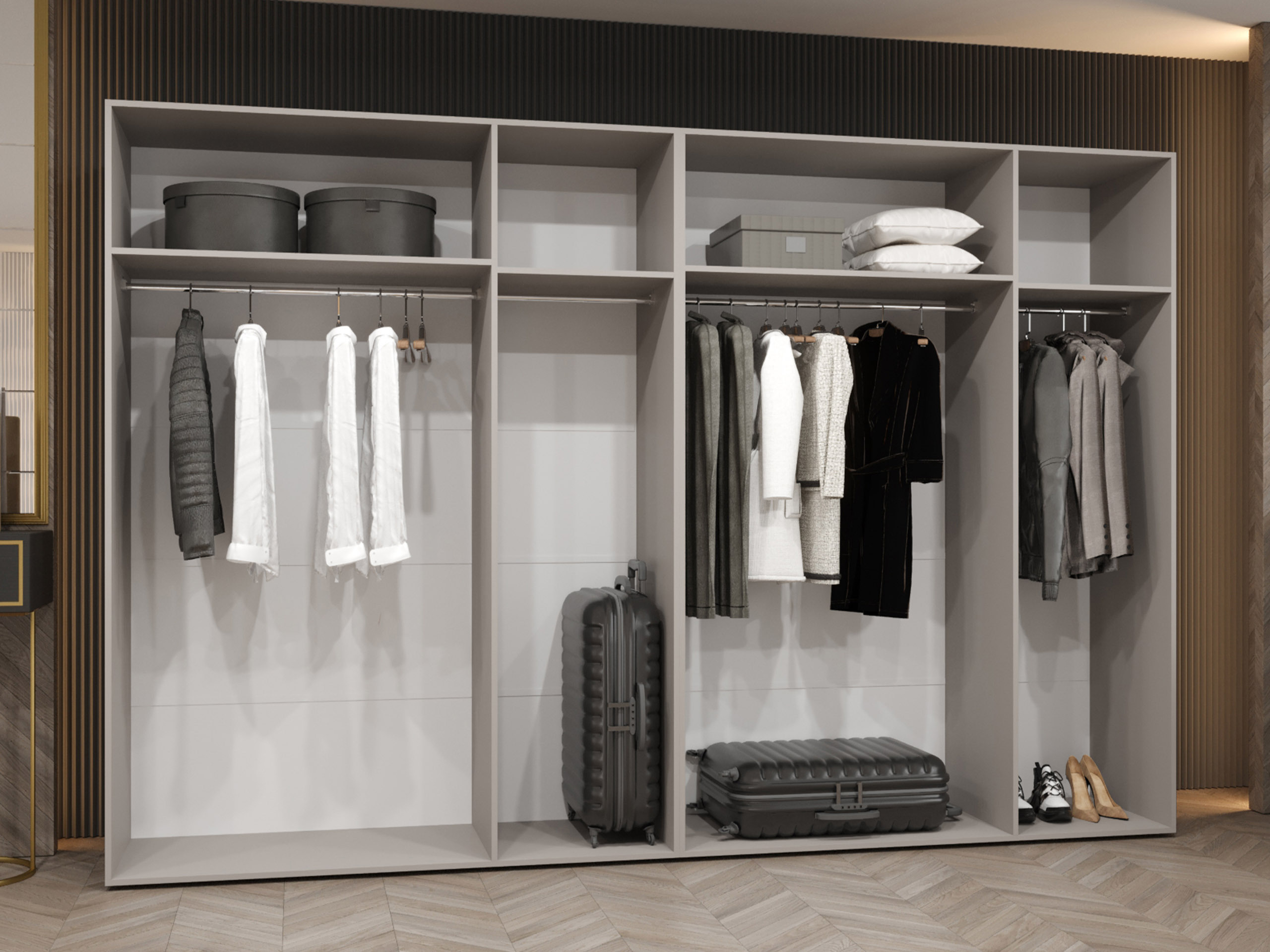 Garderobna omara Hartford 593 (Črna)