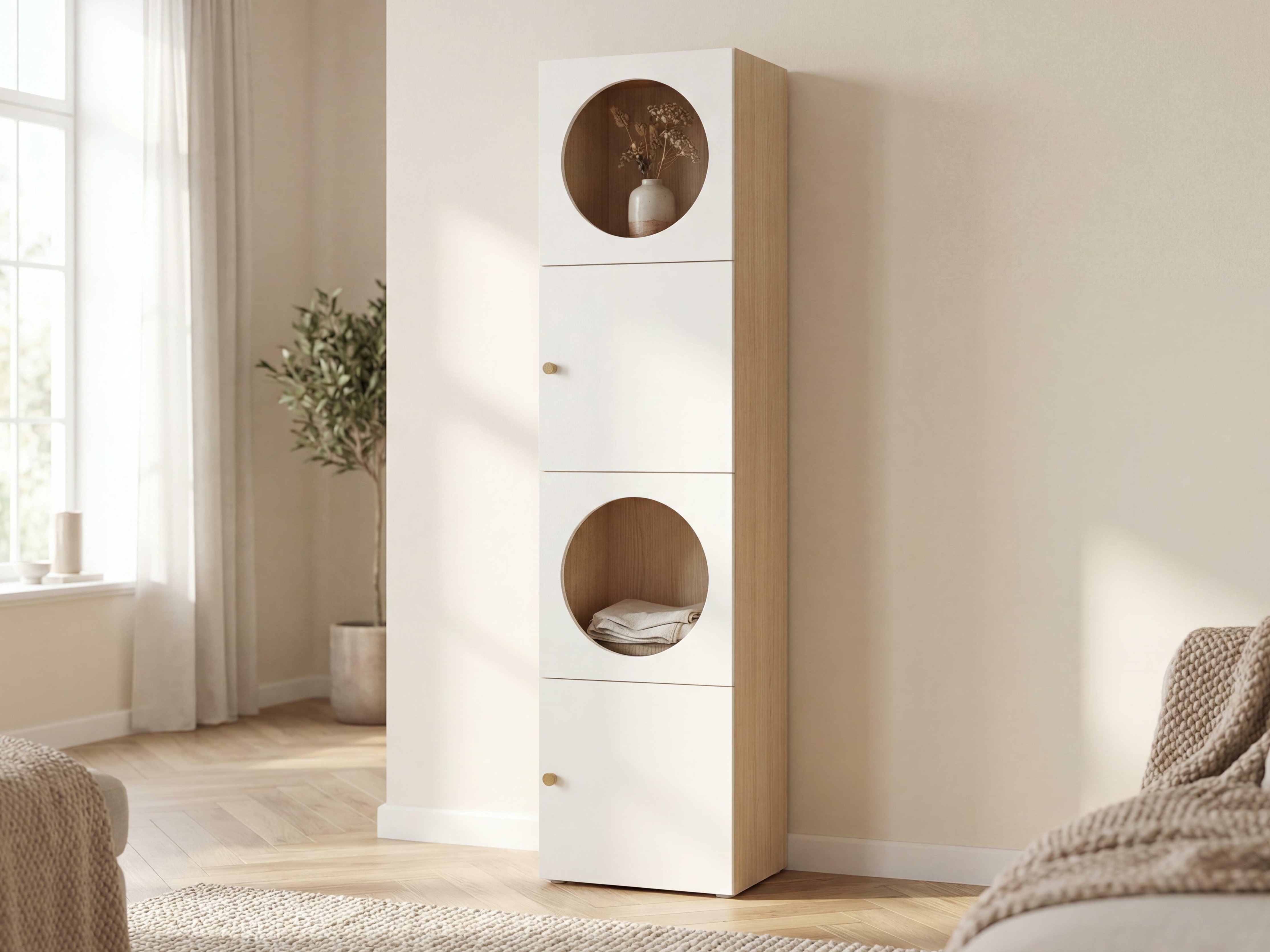 Regal Tornolo 105 (Lahki hrast + Bela)